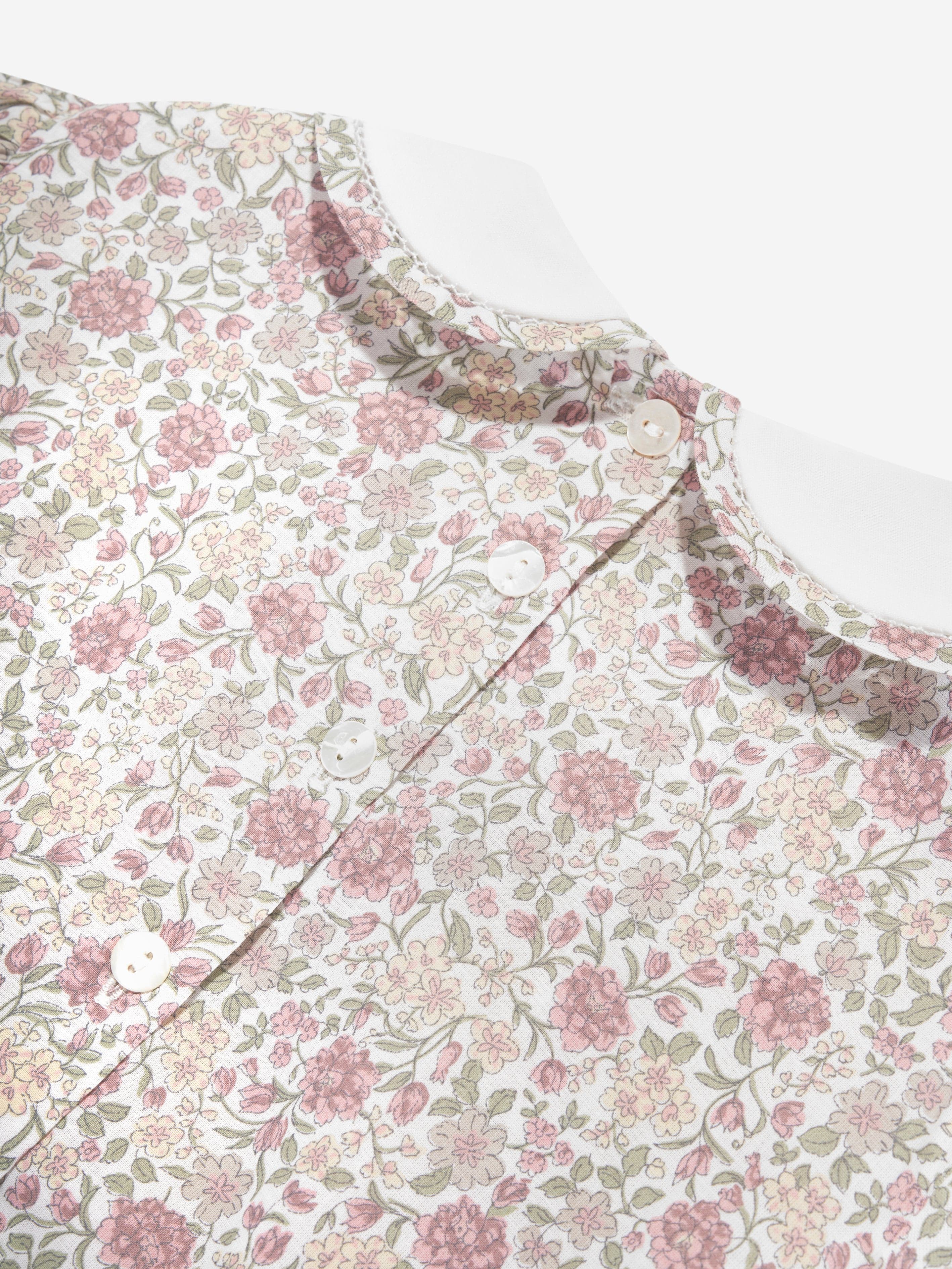Sarah Louise Girls Floral Cotton Dress in Multicolour Online Online Original