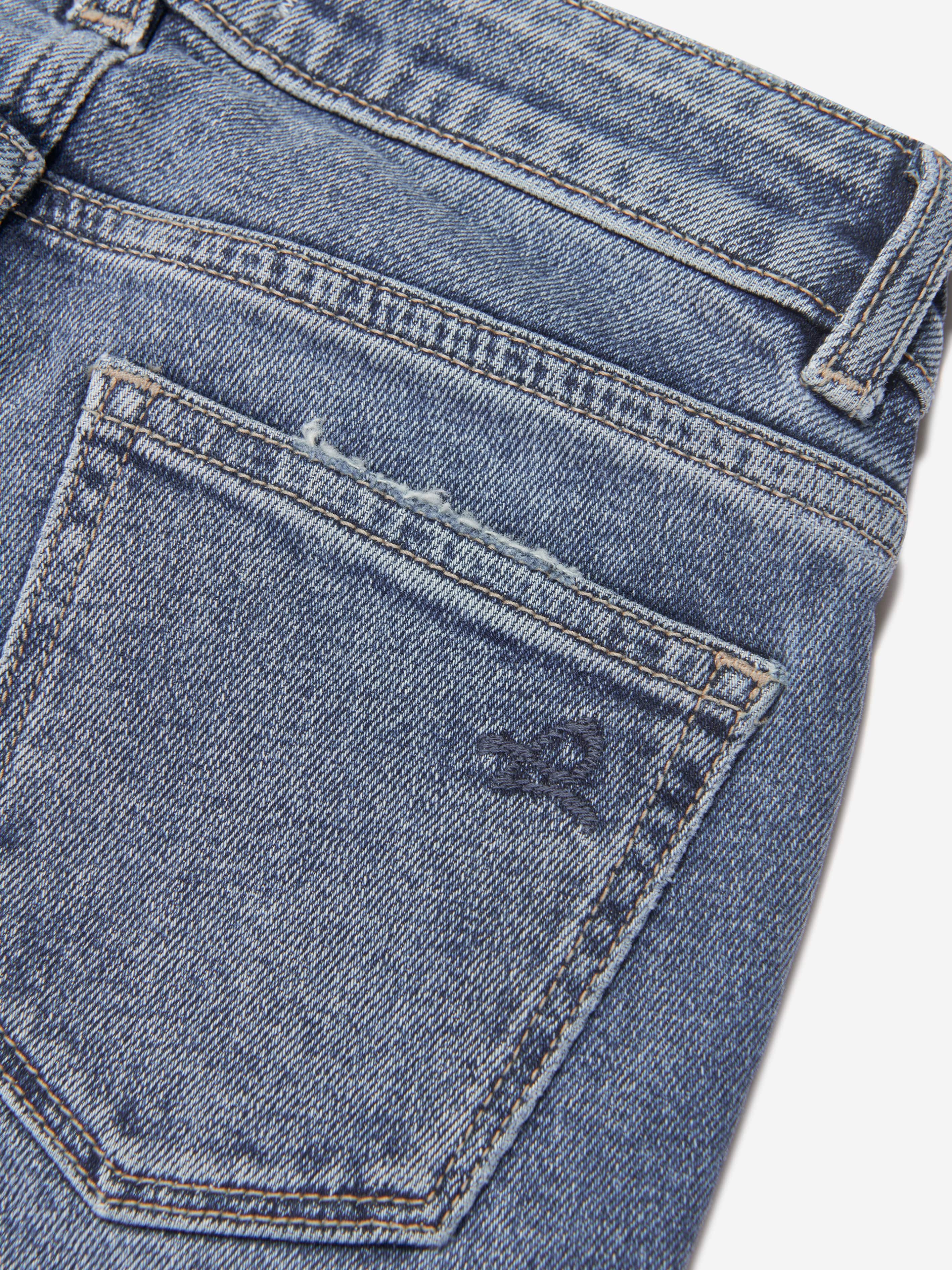 DL1961 Girls Harper Distressed Regular Jeans in Blue Discount High Quality