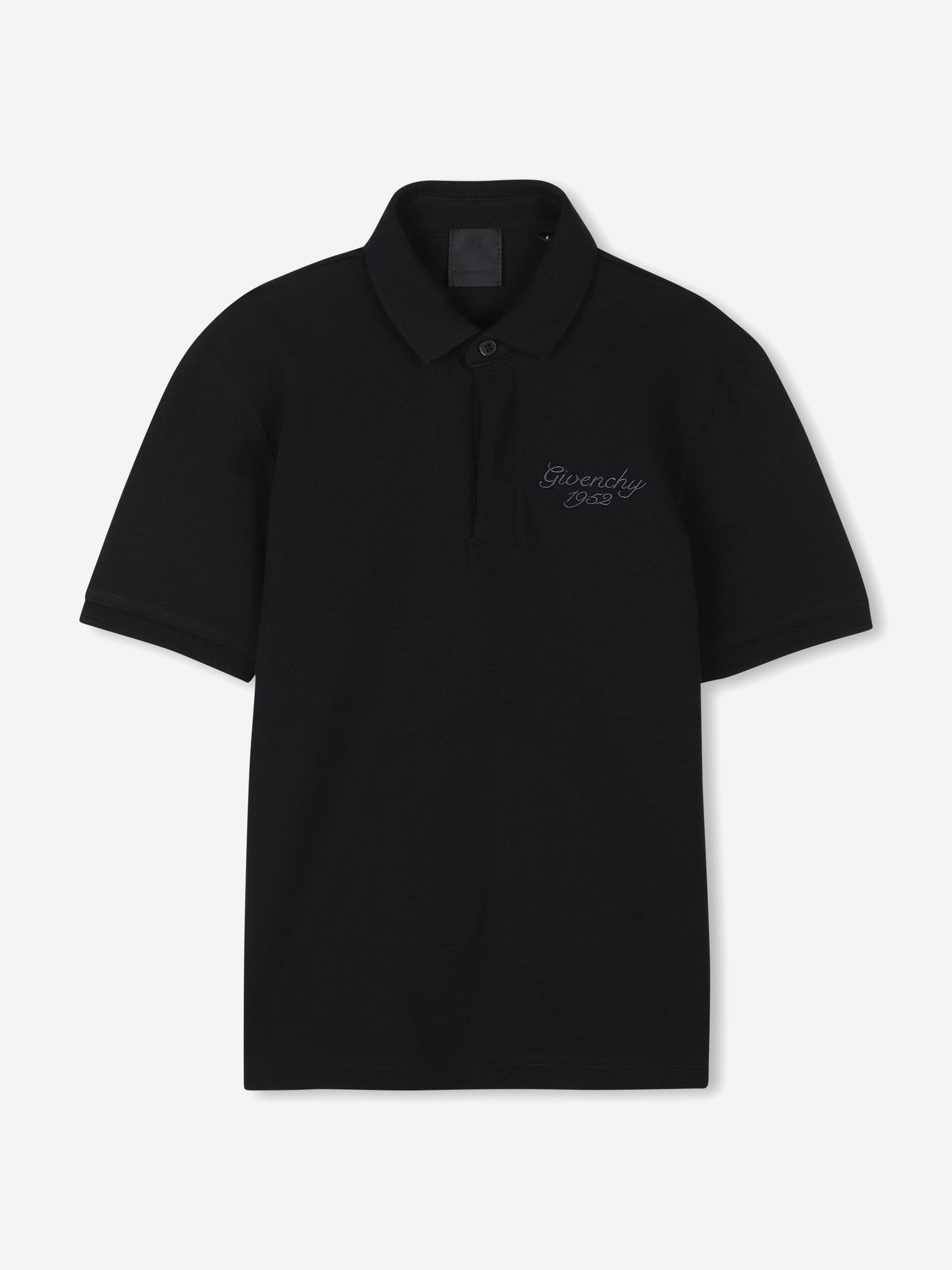 Boys Embroidered Logo Polo Shirt in Black Collections