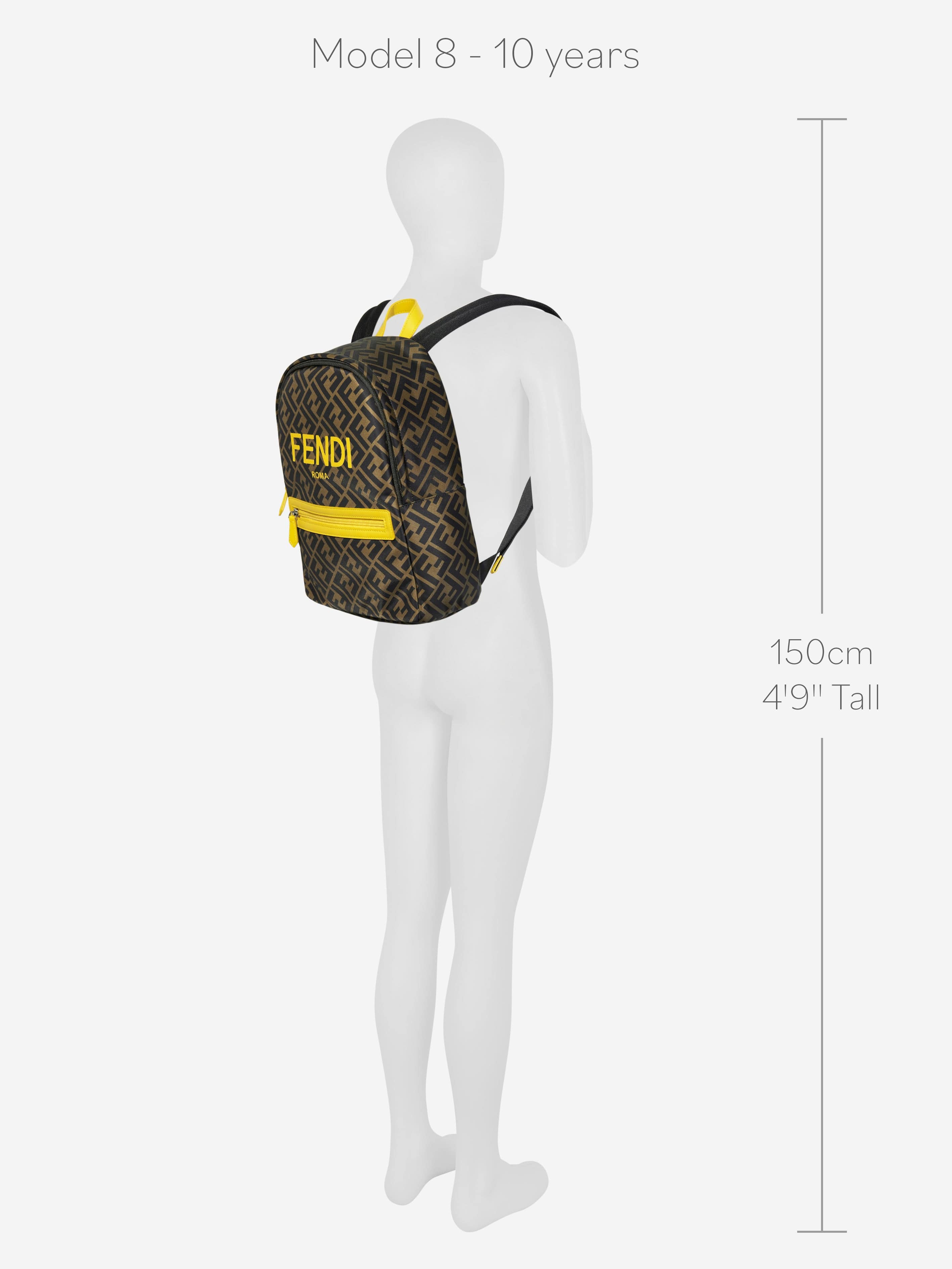 Fendi Kids FF Logo Backpack in Brown (33cm) Clearance Amazon