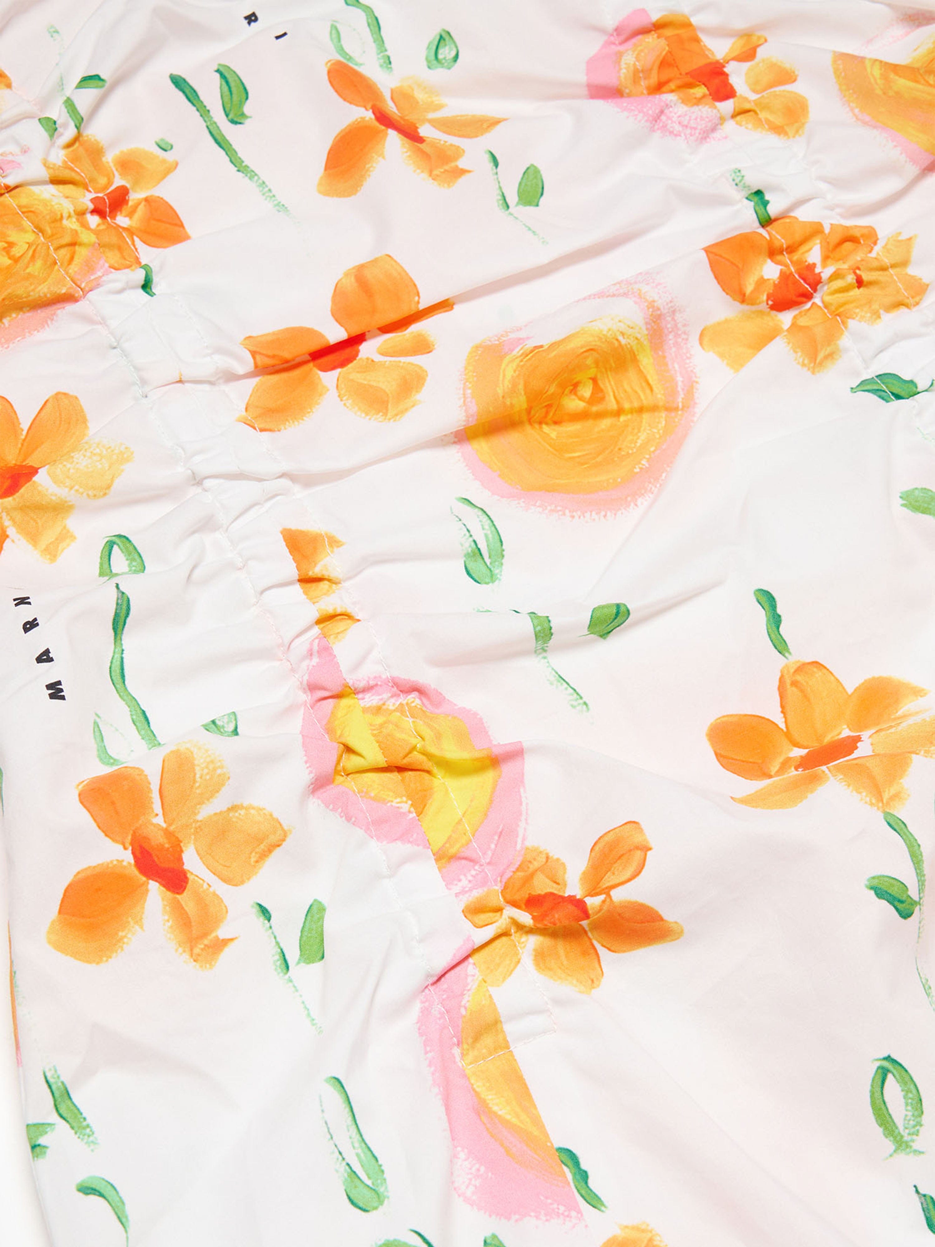 MARNI Girls Flower Print Poplin Dress in White Discount Looking For