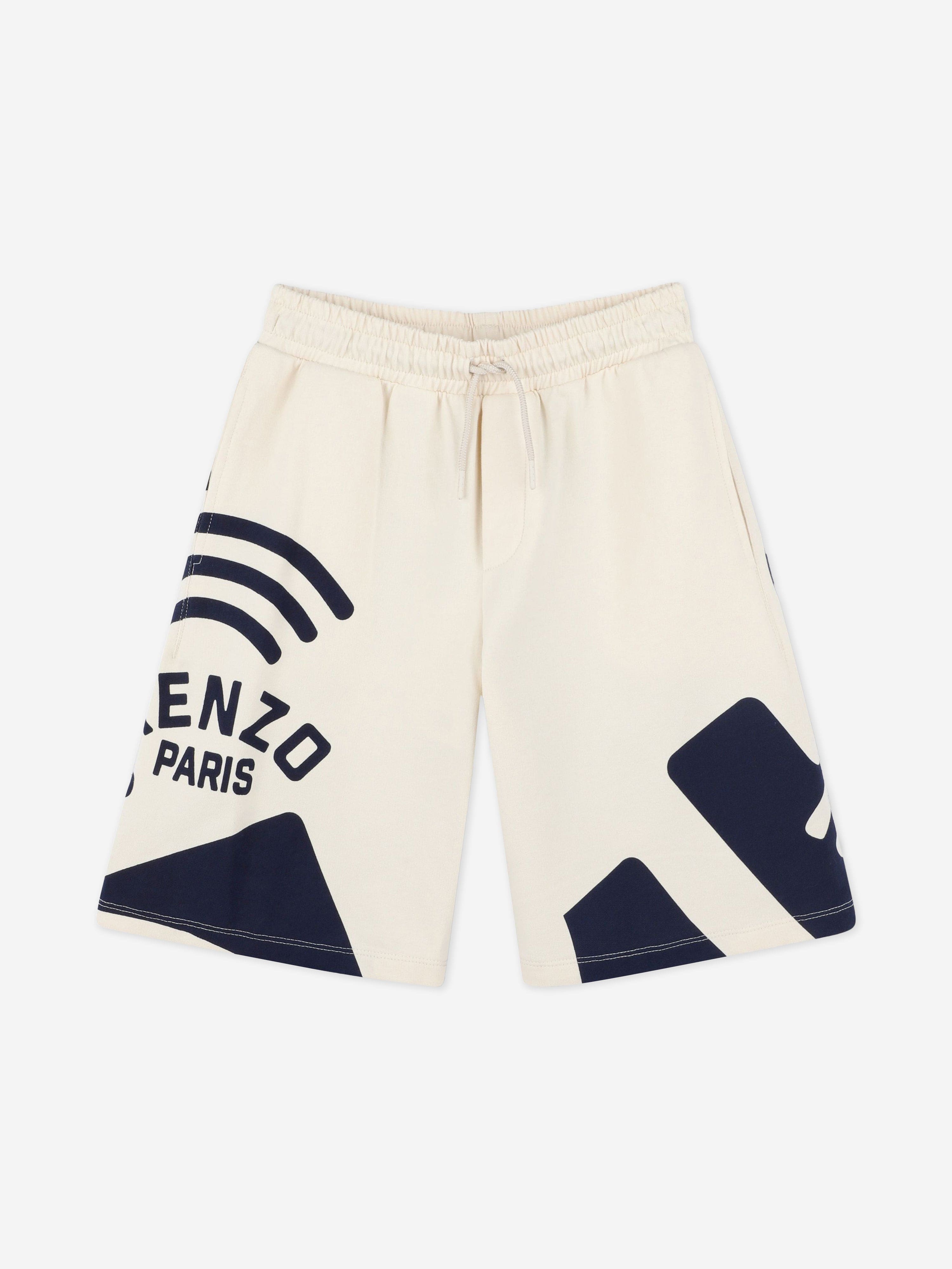 Boys Logo Bermuda Shorts in Beige Sale Great Deals