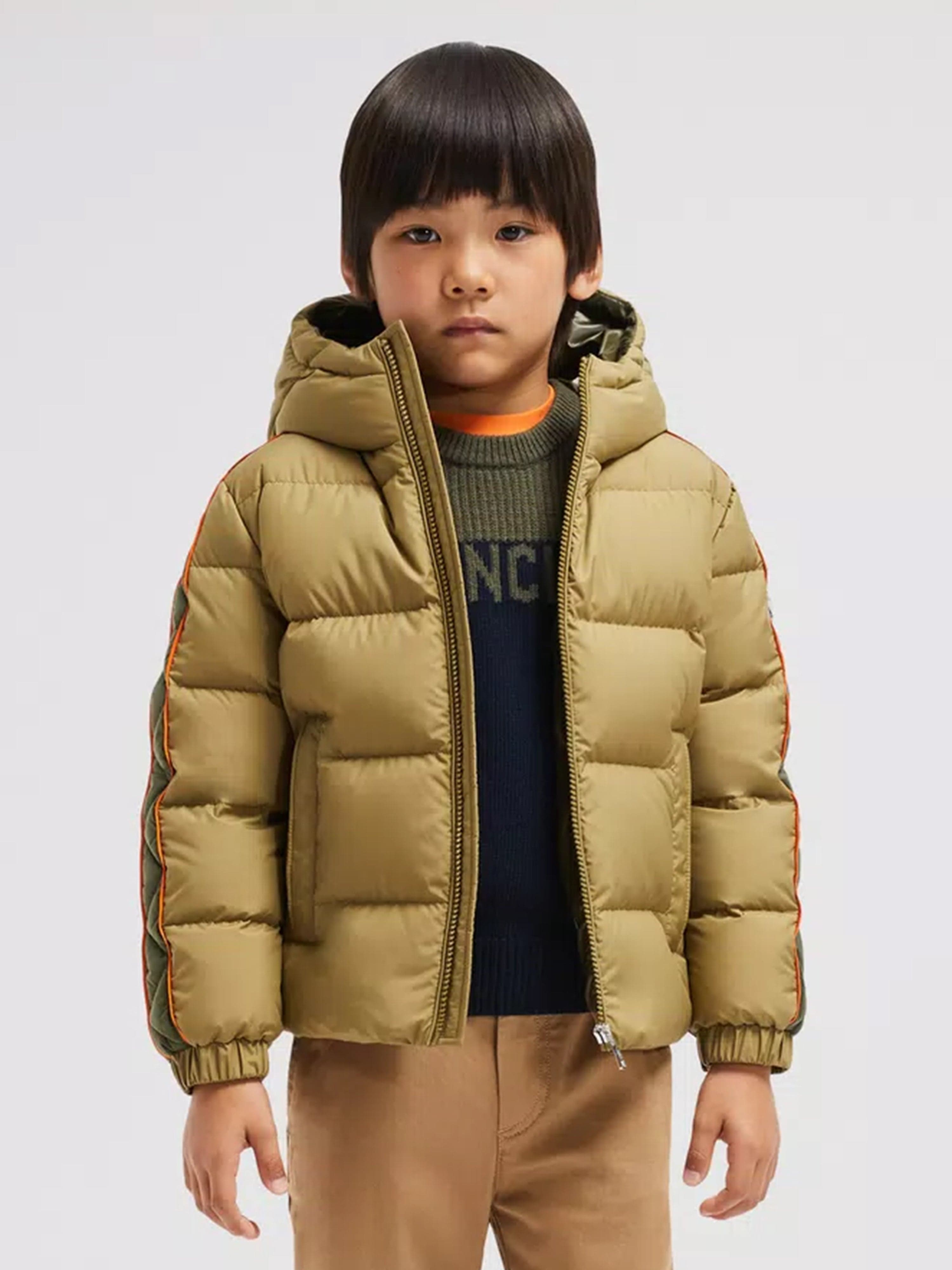 Moncler Enfant Boys Down Padded Benton Jacket in Green For Nice Cheap Price
