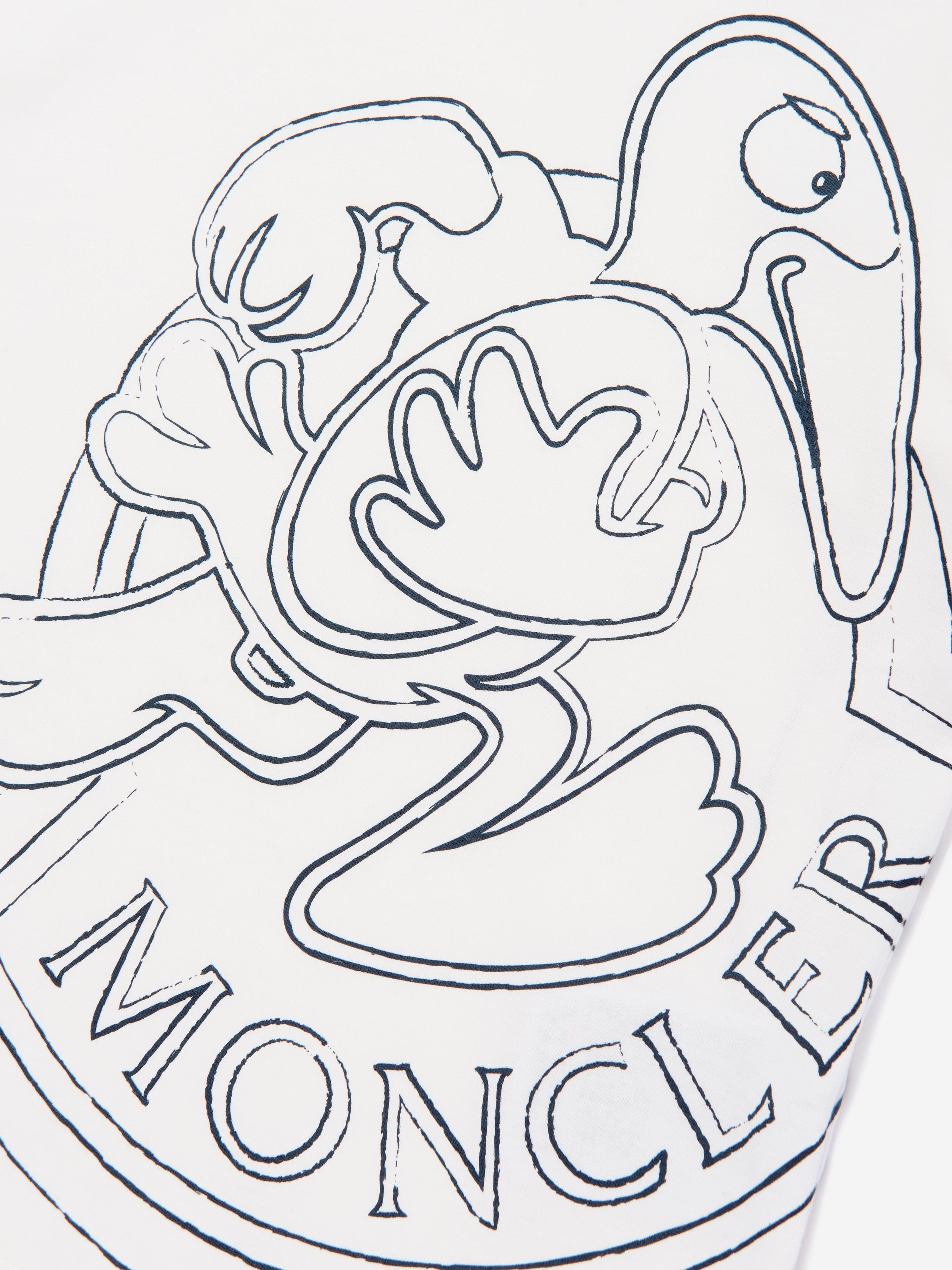 Moncler Enfant Boys Logo Print T-Shirt in White Latest Cheap Online