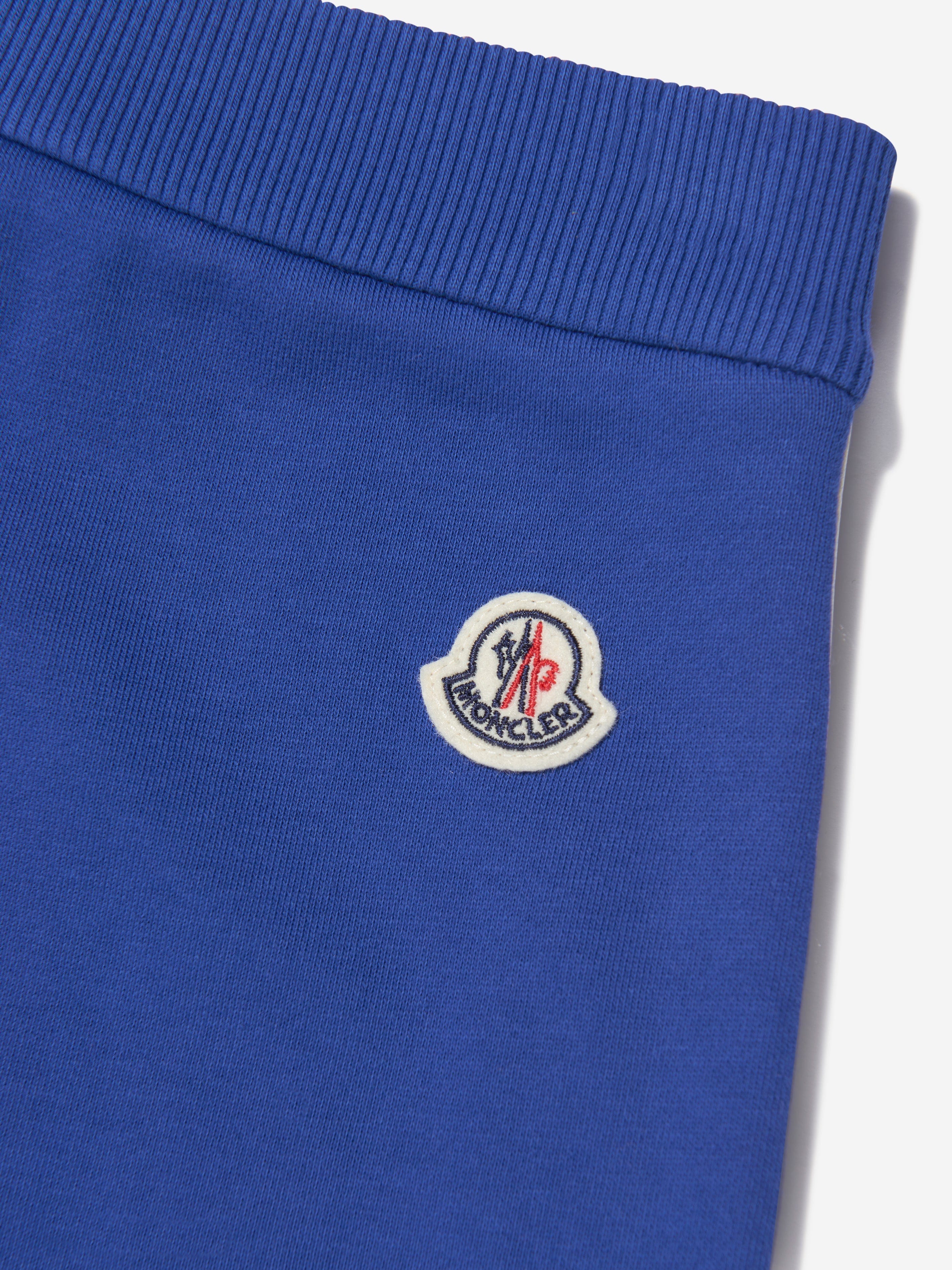 Moncler Enfant Boys Logo Joggers in Blue Professional Online