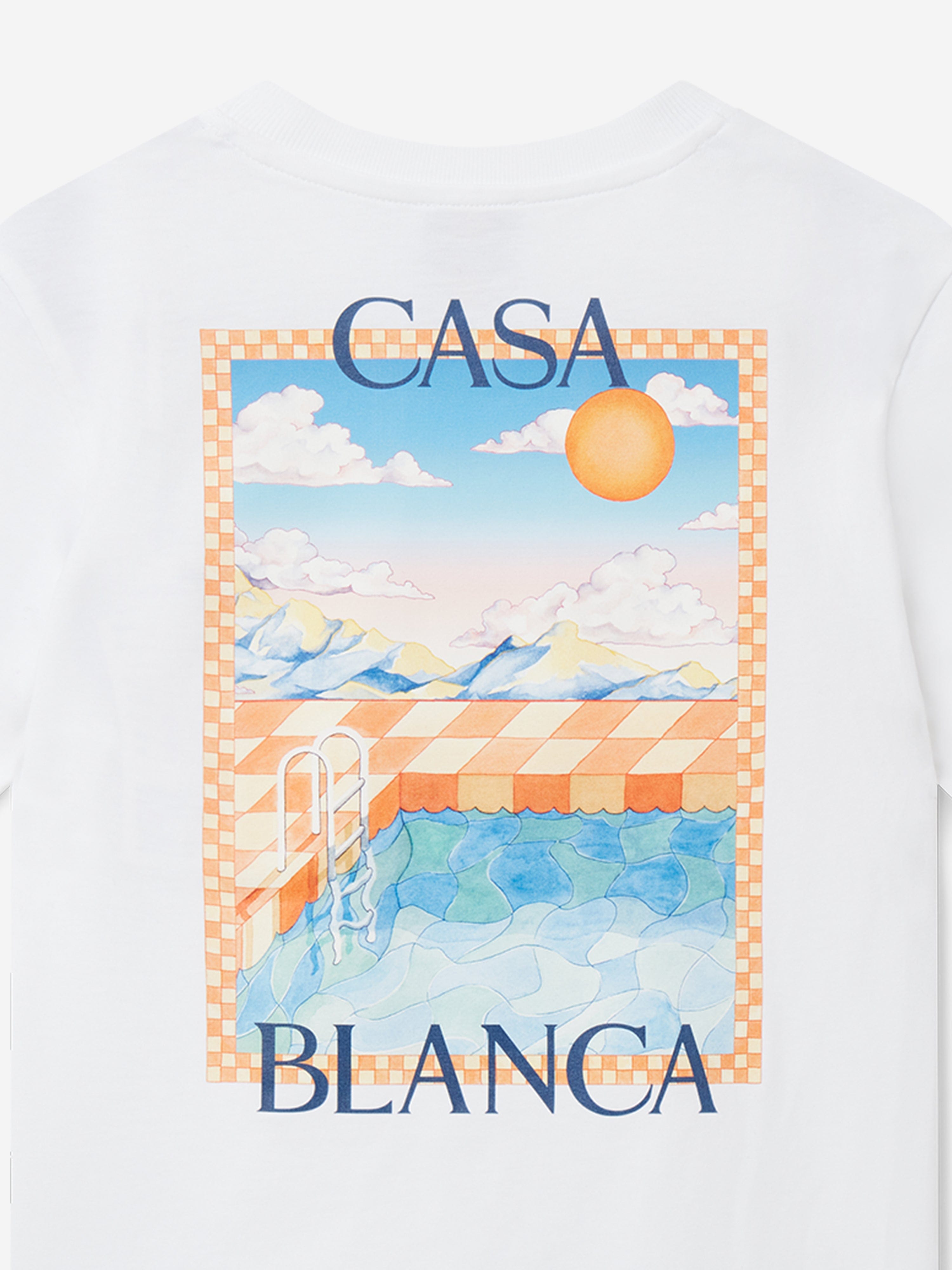 Kids Surreal Pool Print T-Shirt in White Free Shipping With Credit Card