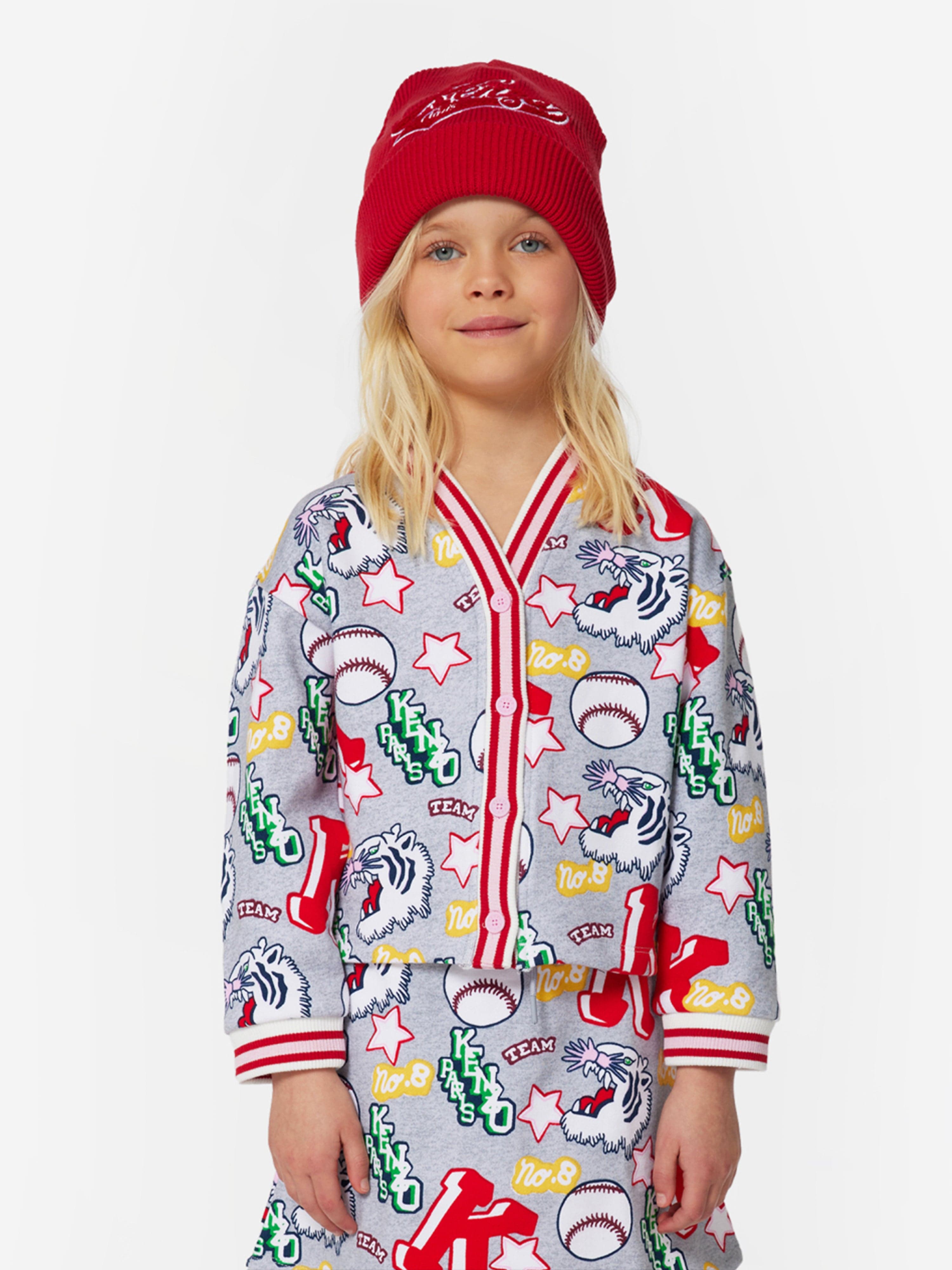 KENZO Girls Kenzo Club Cardigan in Grey Really Cheap