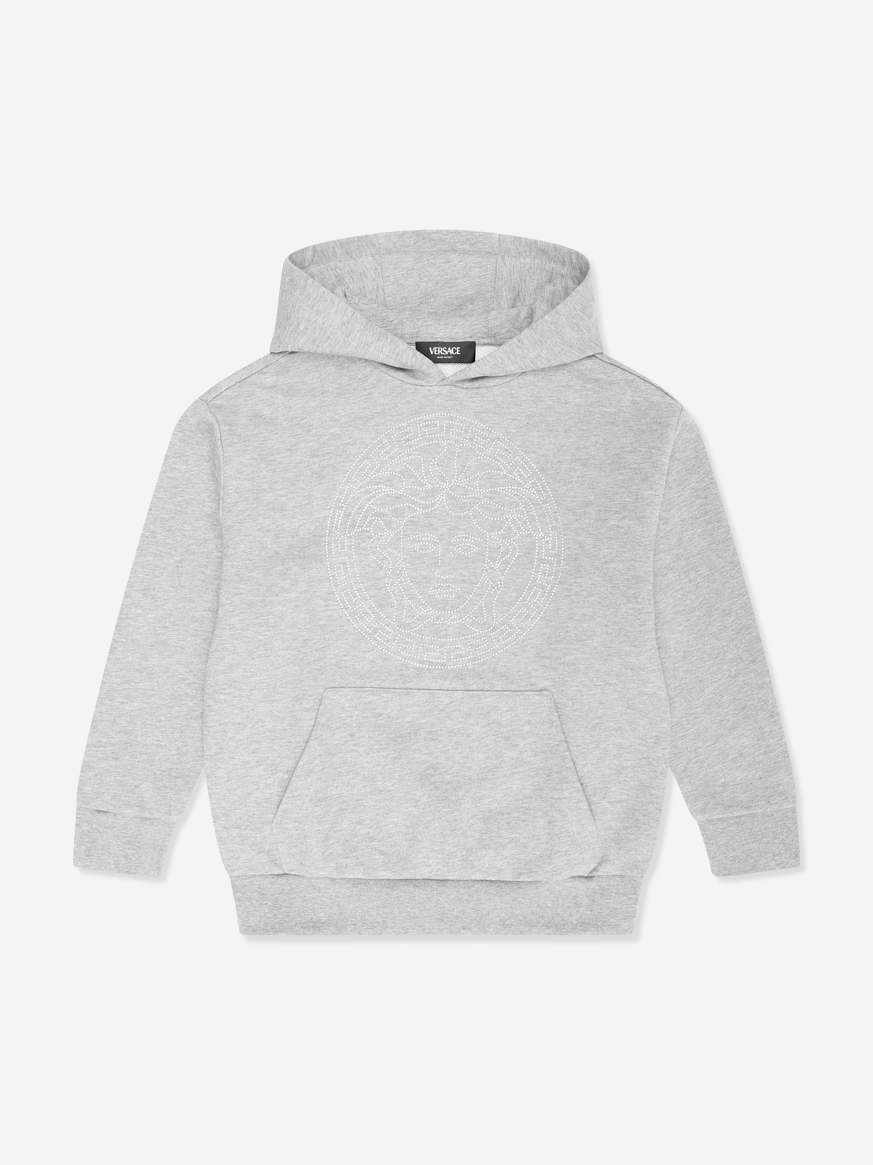 Versace Kids Medusa Logo Hoodie in Grey Professional