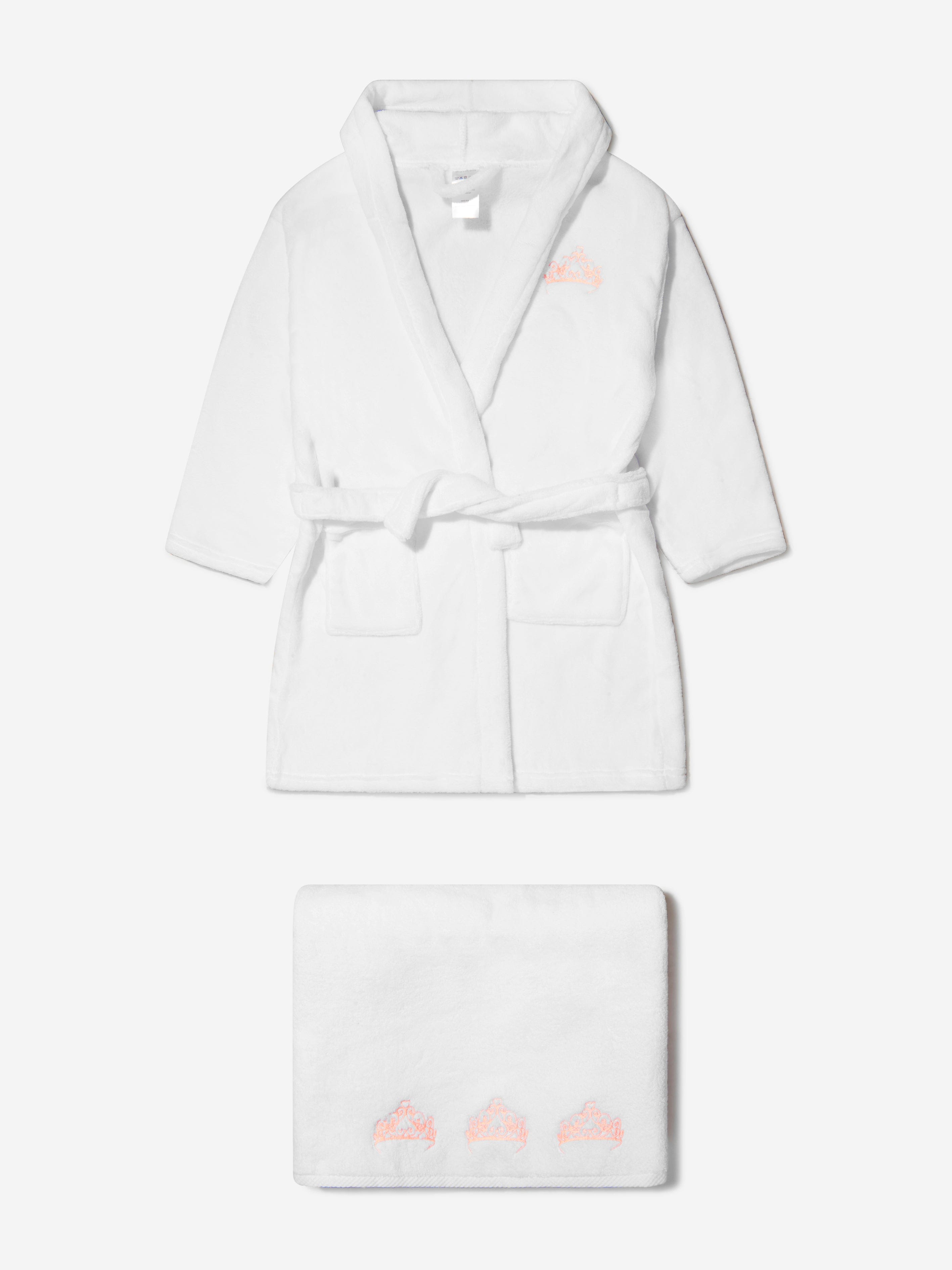 Cotton and Company Girls Cotton Crown Bathrobe And Towel Set Best Pices Online