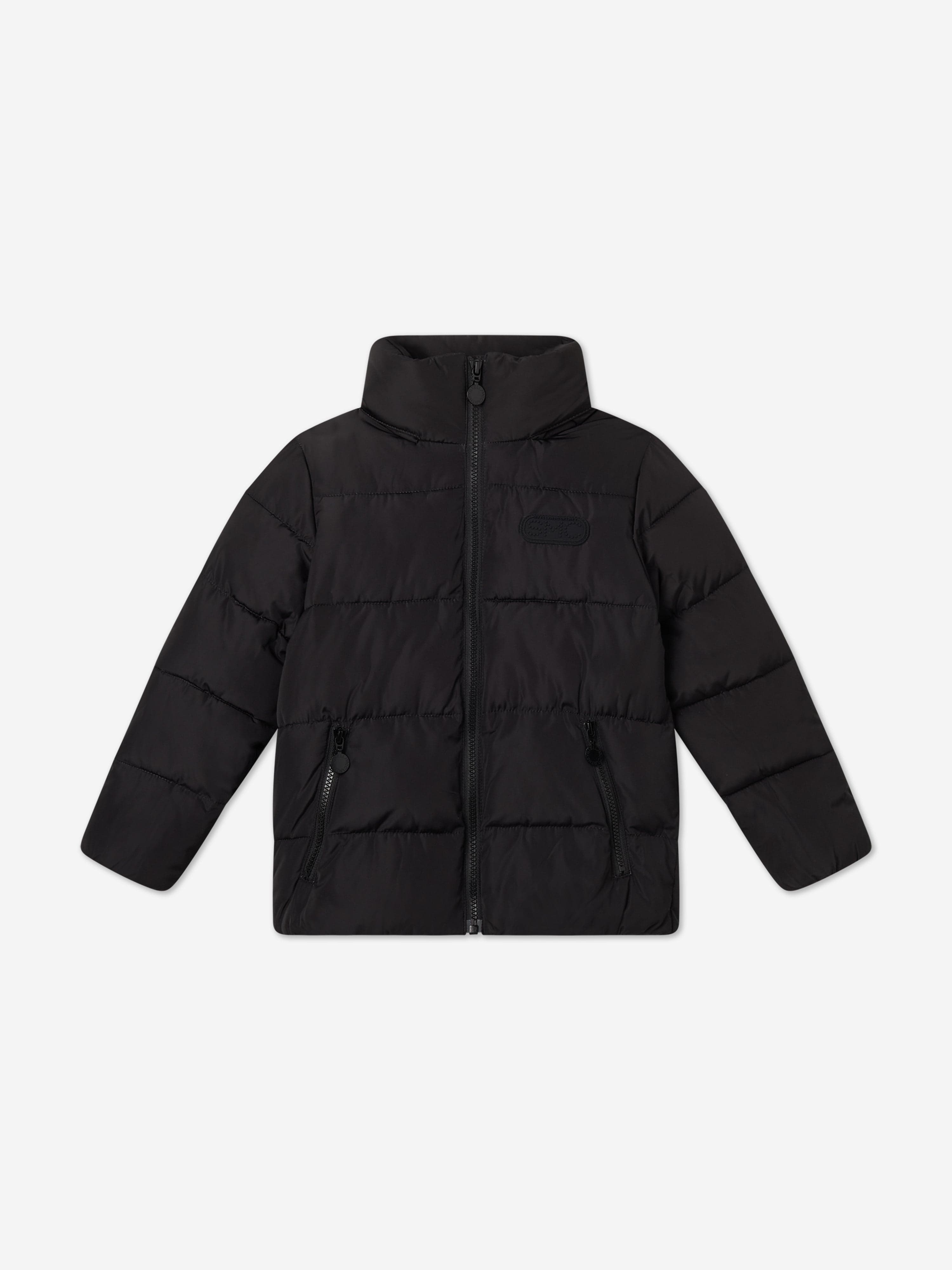Stella McCartney Kids Branded Puffer Jacket in Black Free Shipping Low Pice