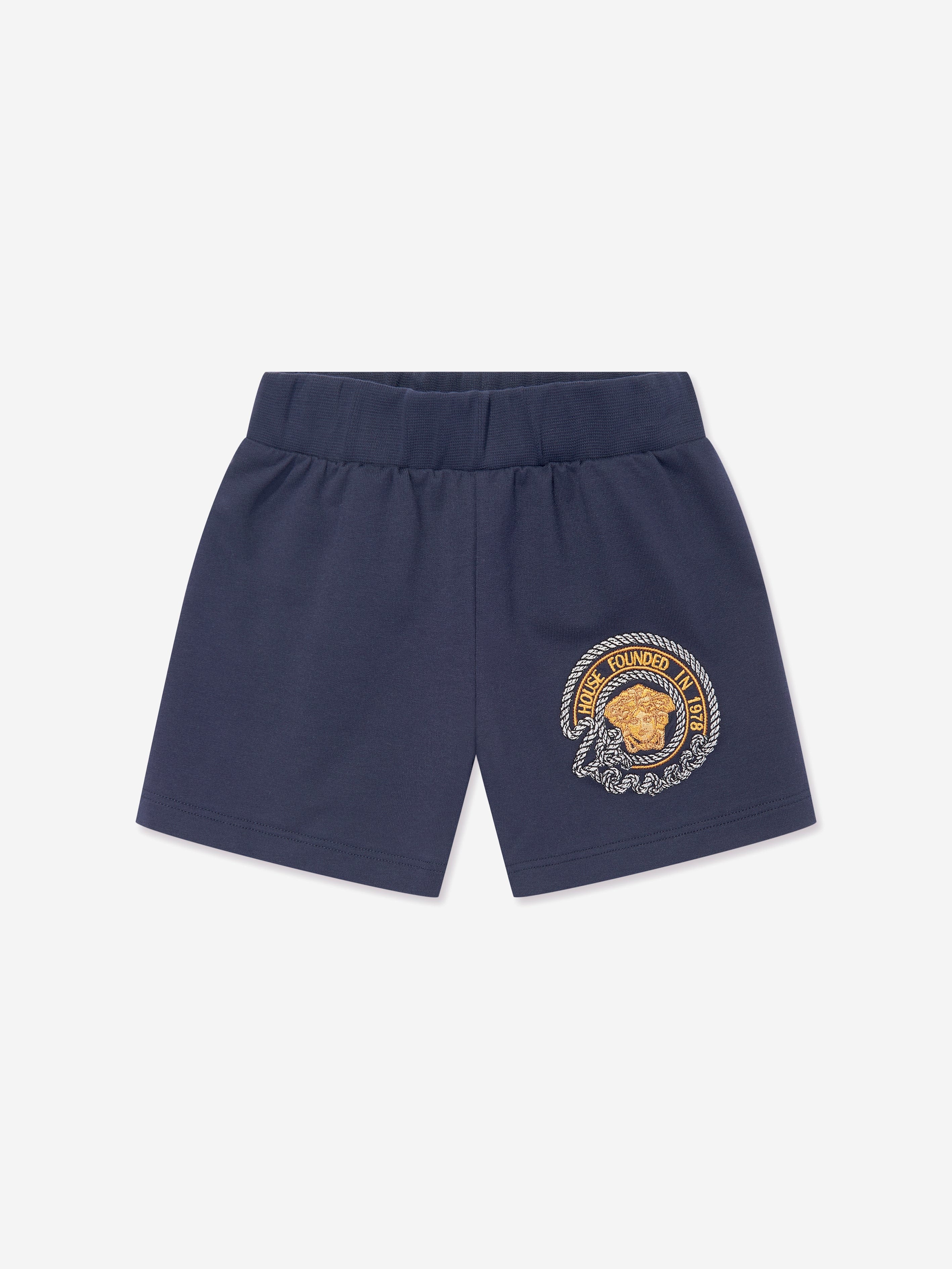 Versace Baby Boys Nautical Medusa Shorts in Navy Lowest Pice Cheap Pice