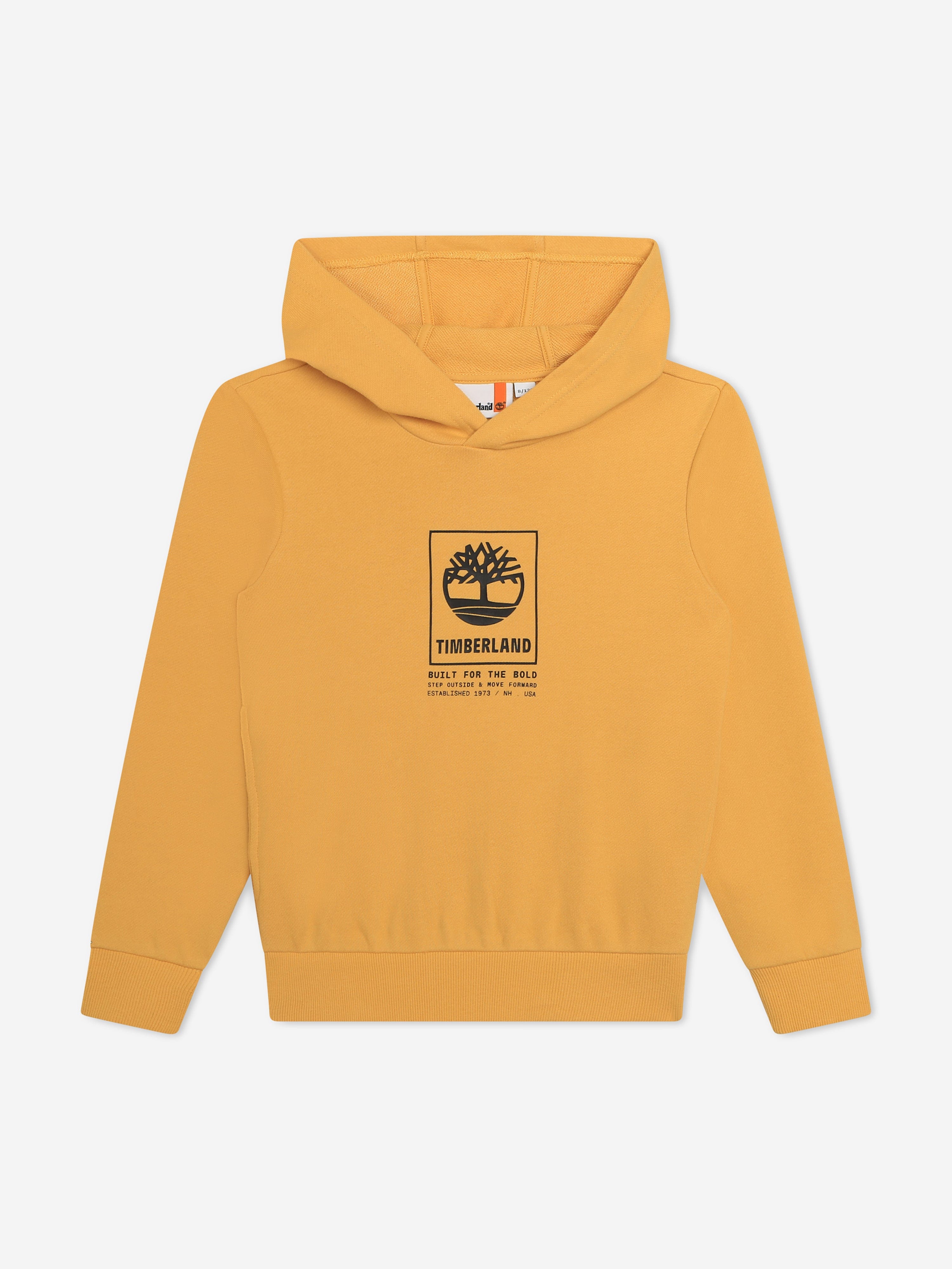 Timberland Boys Logo Hoodie in Yellow Outlet Top Quality