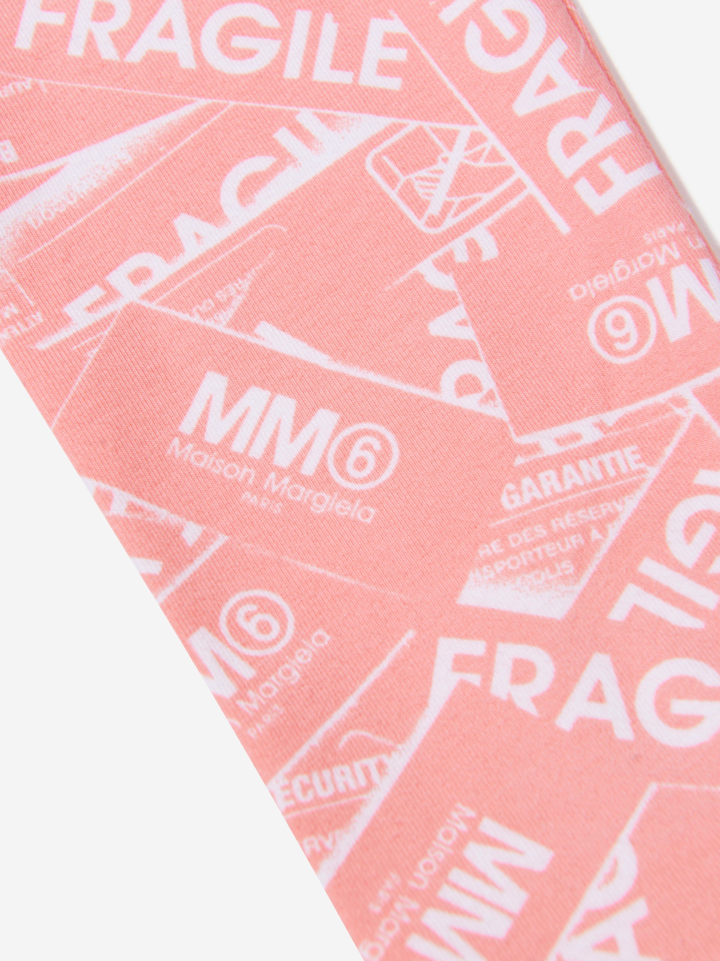 MM6 Maison Margiela Kids Fragile Logo Print Leggings Online Online Free Shipping