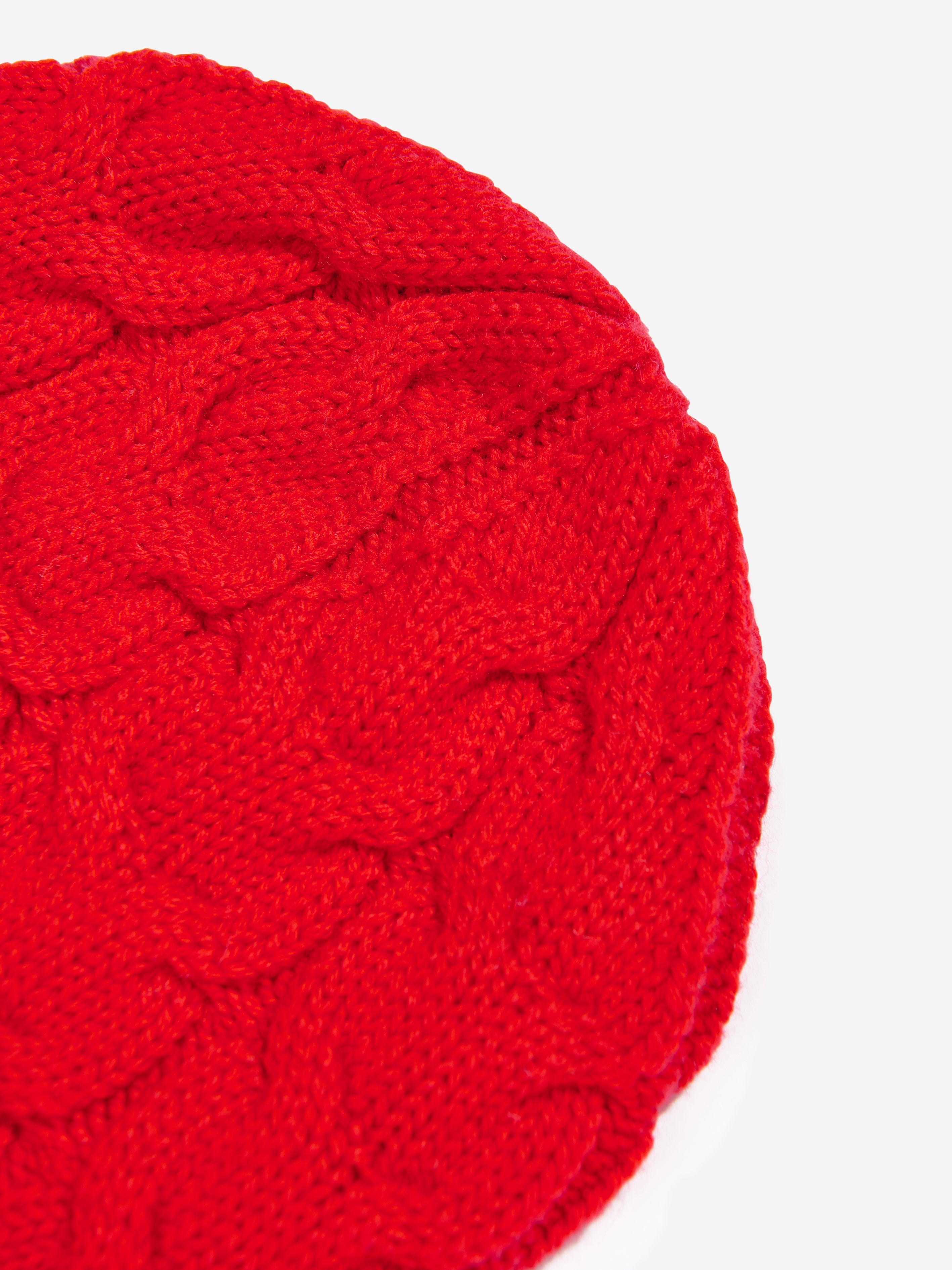 Moncler Enfant Boys Logo Beanie Hat in Red Clearance Deals