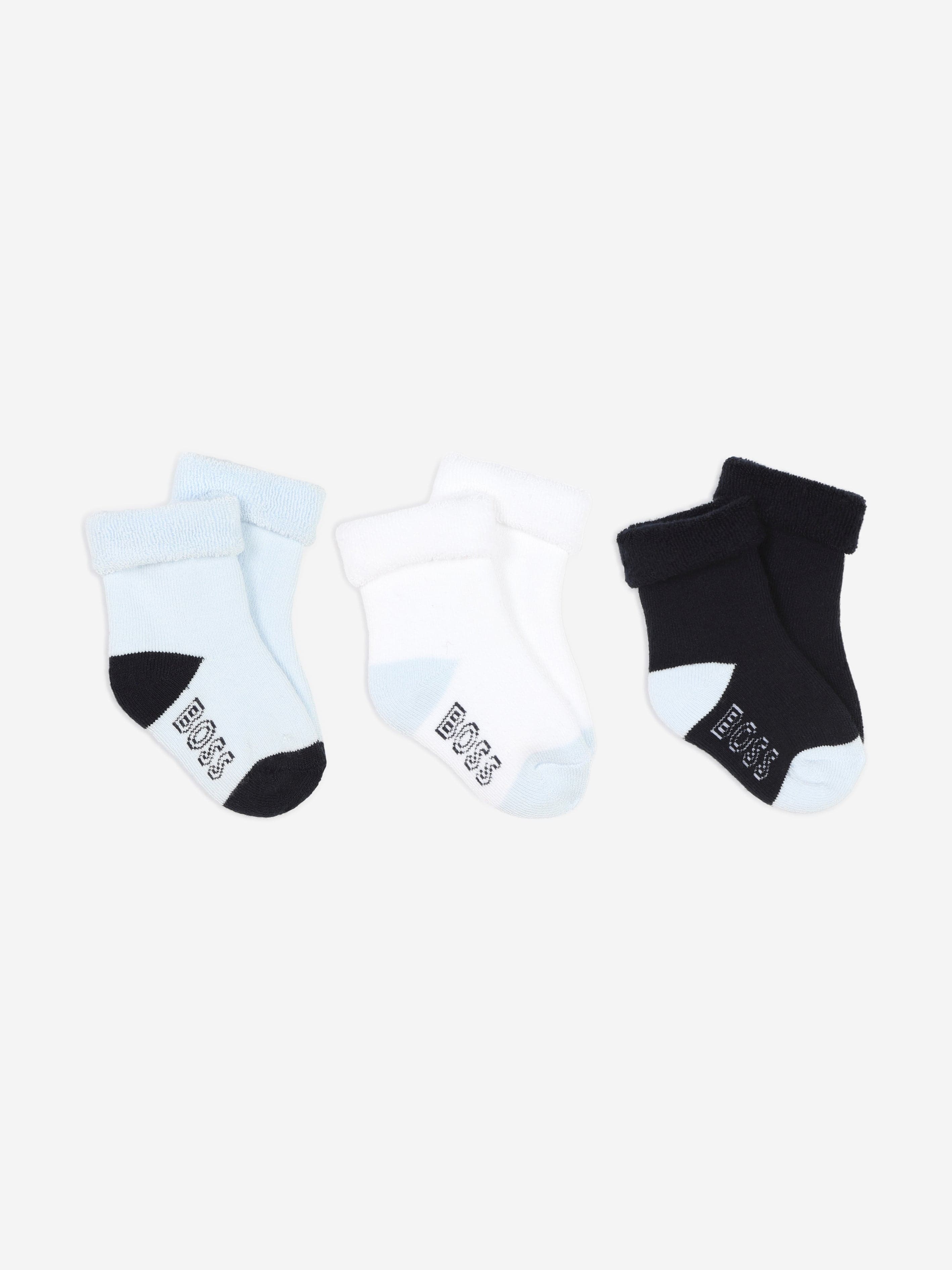 BOSS Baby Boys 3 Pairs Of Socks Set in Navy For Sale