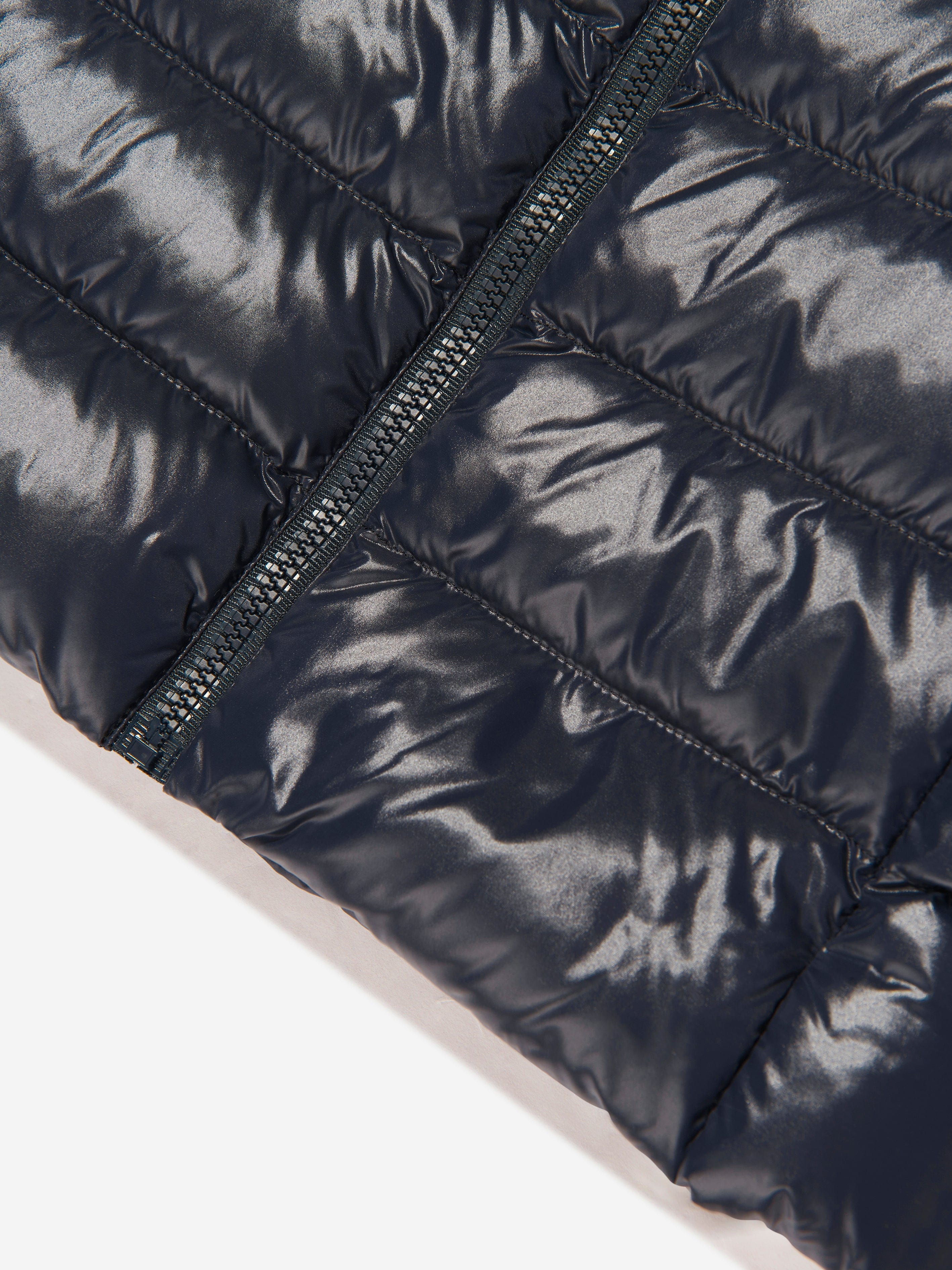 Moncler Enfant Girls Down Padded Ghany Gilet in Navy Finishline For Sale
