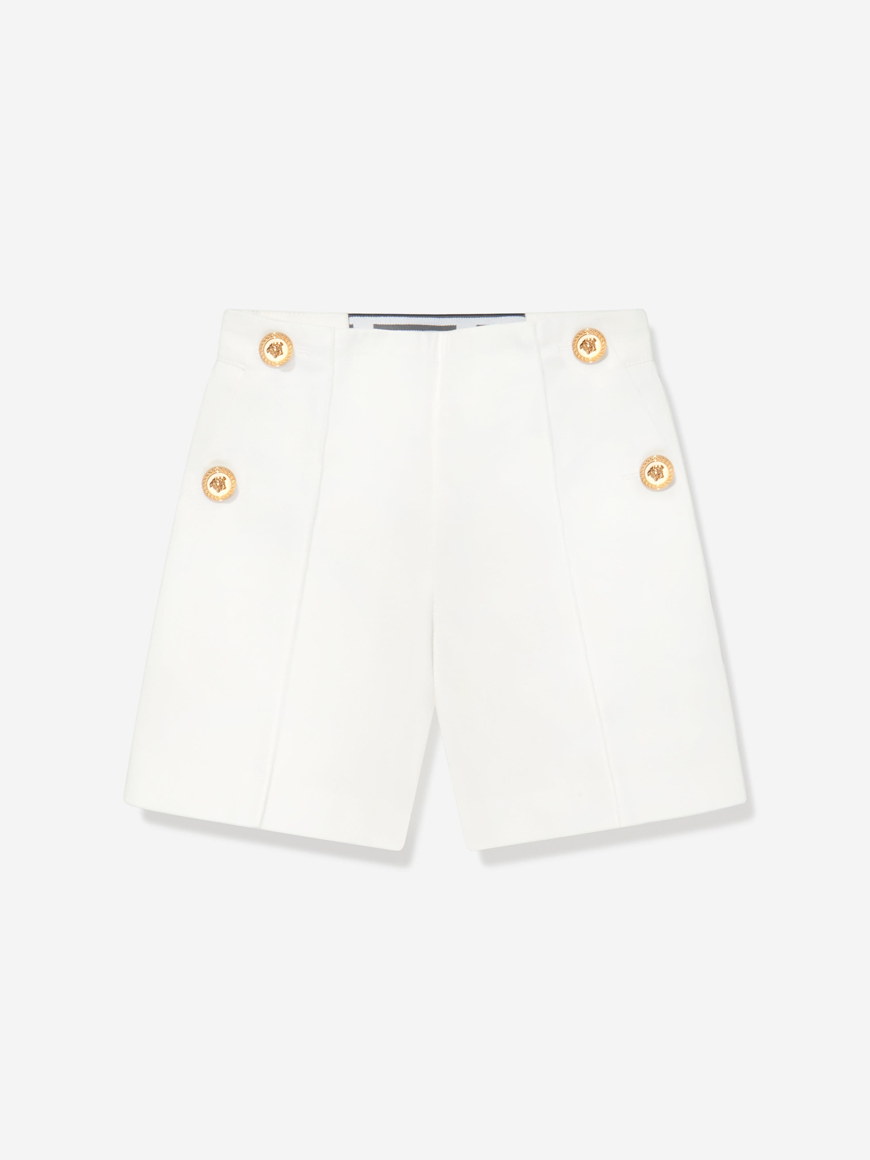 Versace Girls Gabardine Shorts in White Buy Cheap Pice