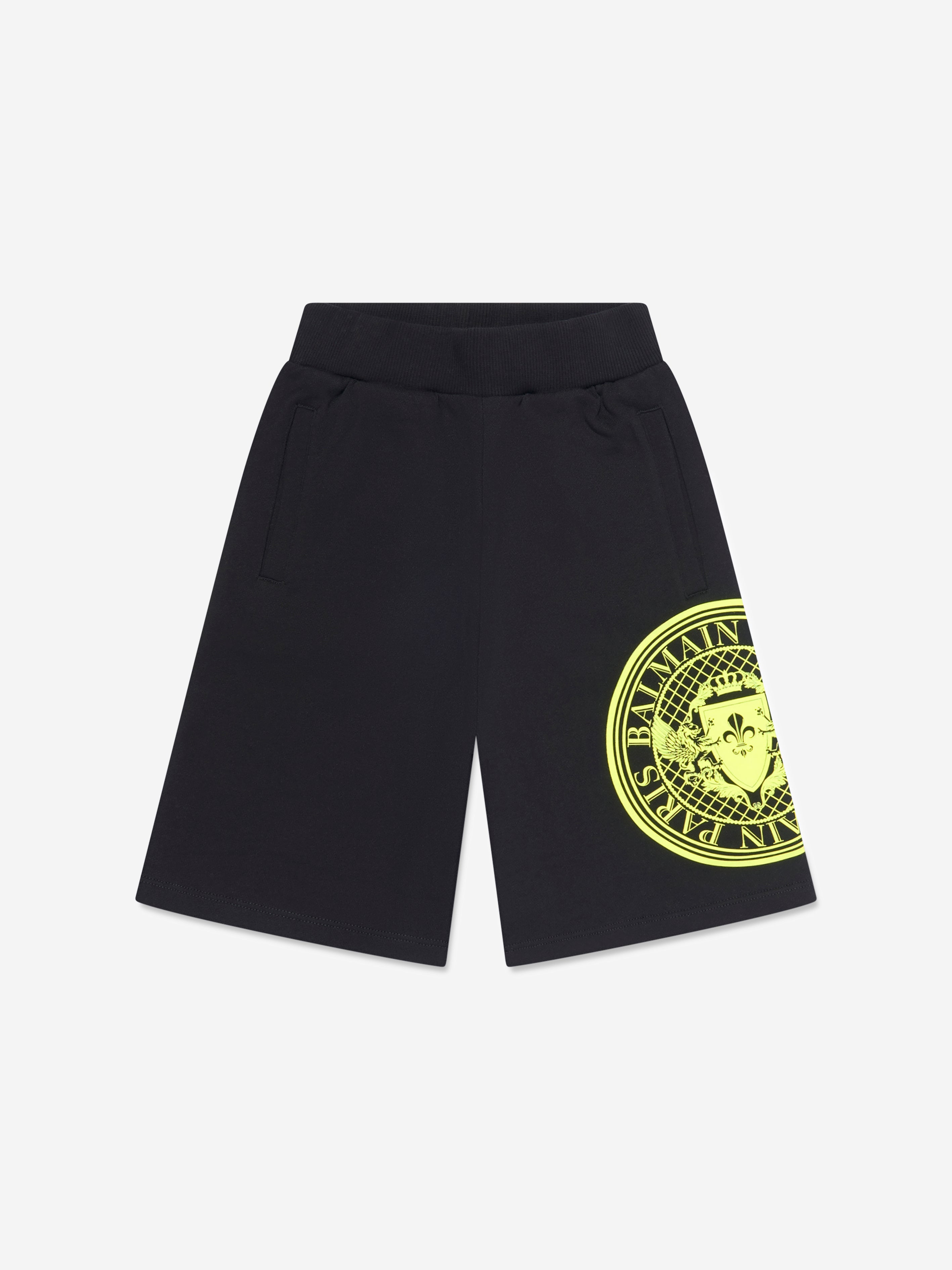 Balmain Boys Logo Jersey Shorts in Black Supply Cheap Pice