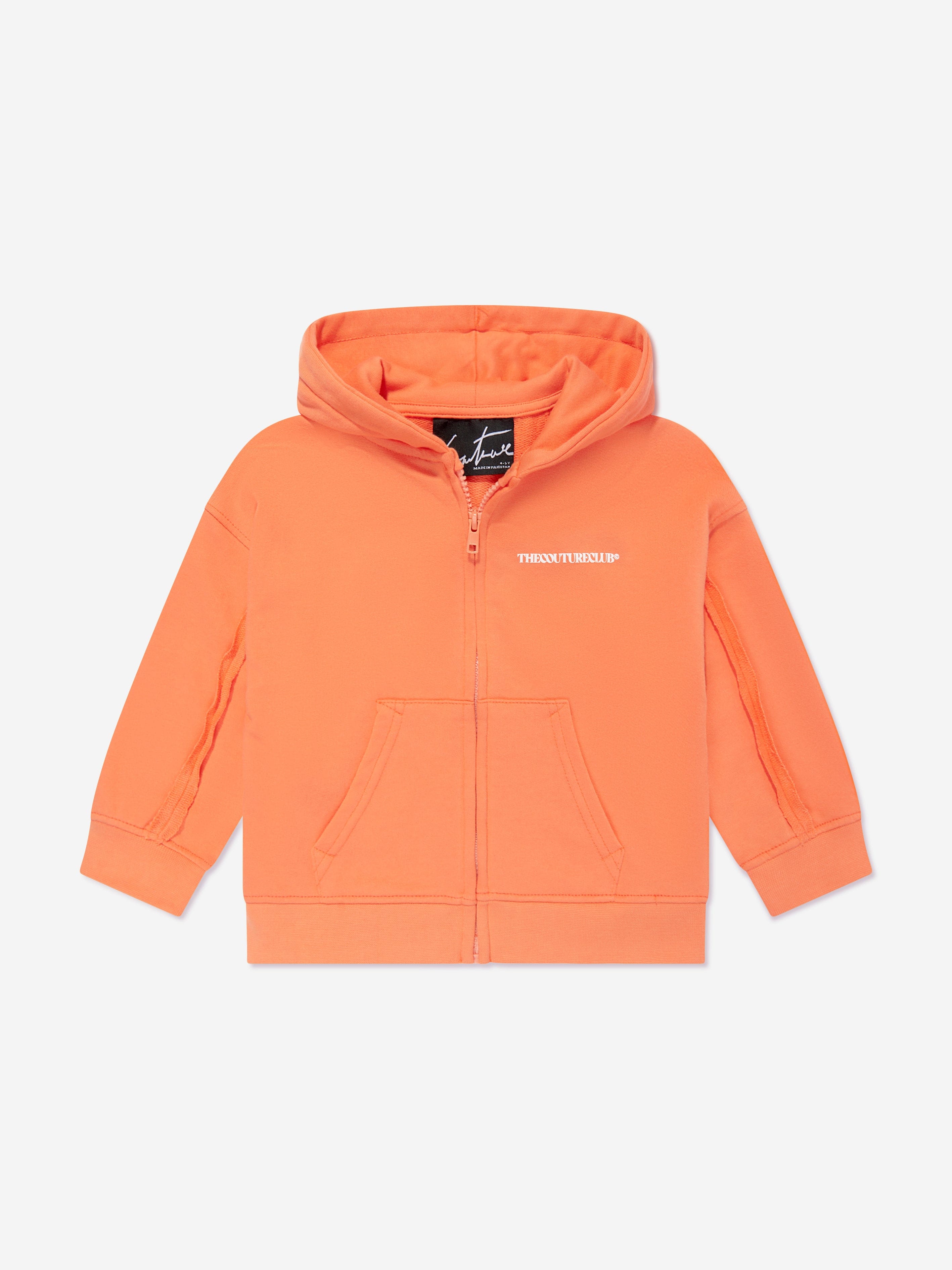 The Couture Club Kids Raw Seam Members Only Zip Up in Orange Cost Cheap Online