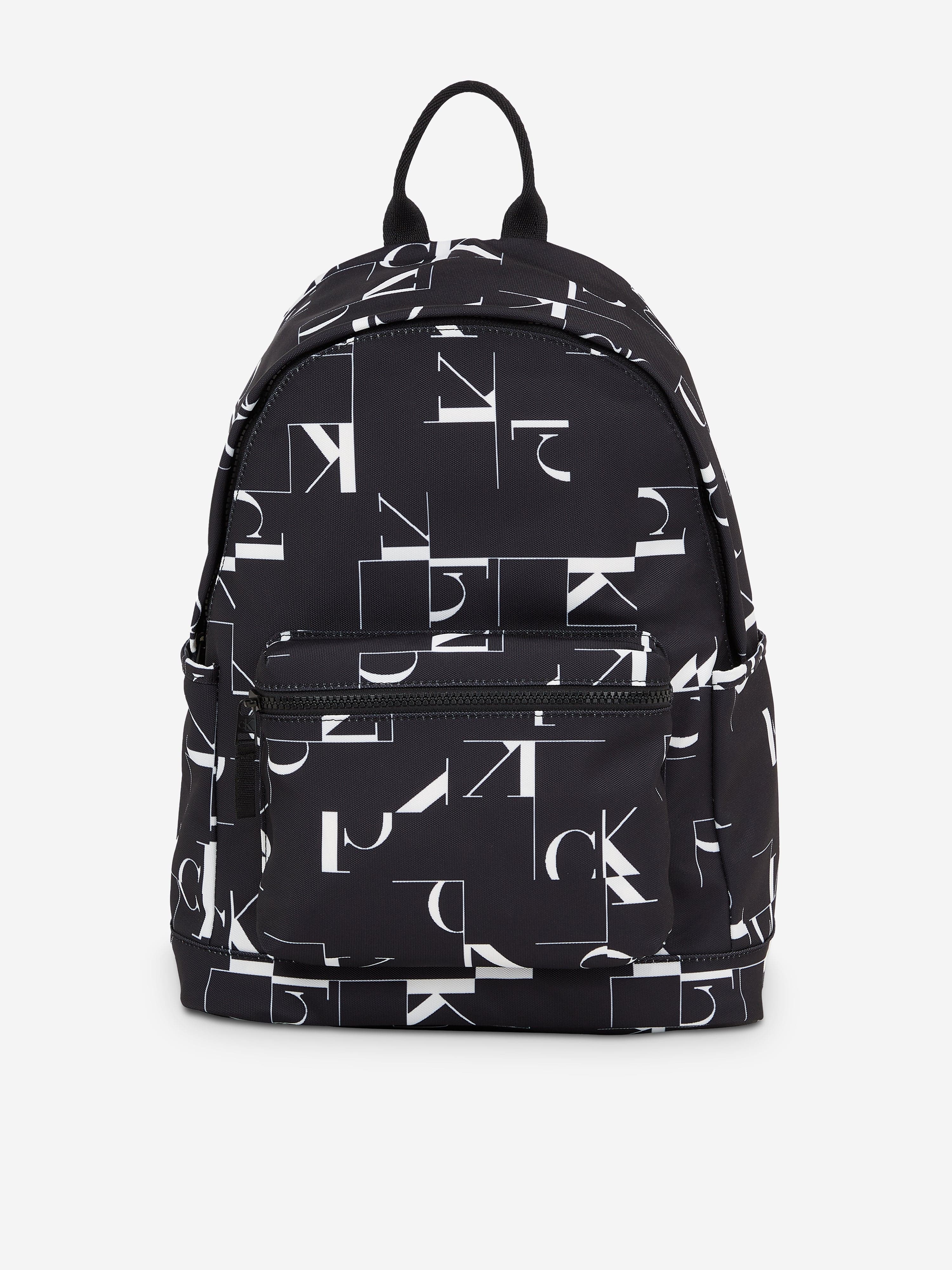 Calvin Klein Kids City Grid AOP Backpack in Black (27cm) Free Shipping Discounts