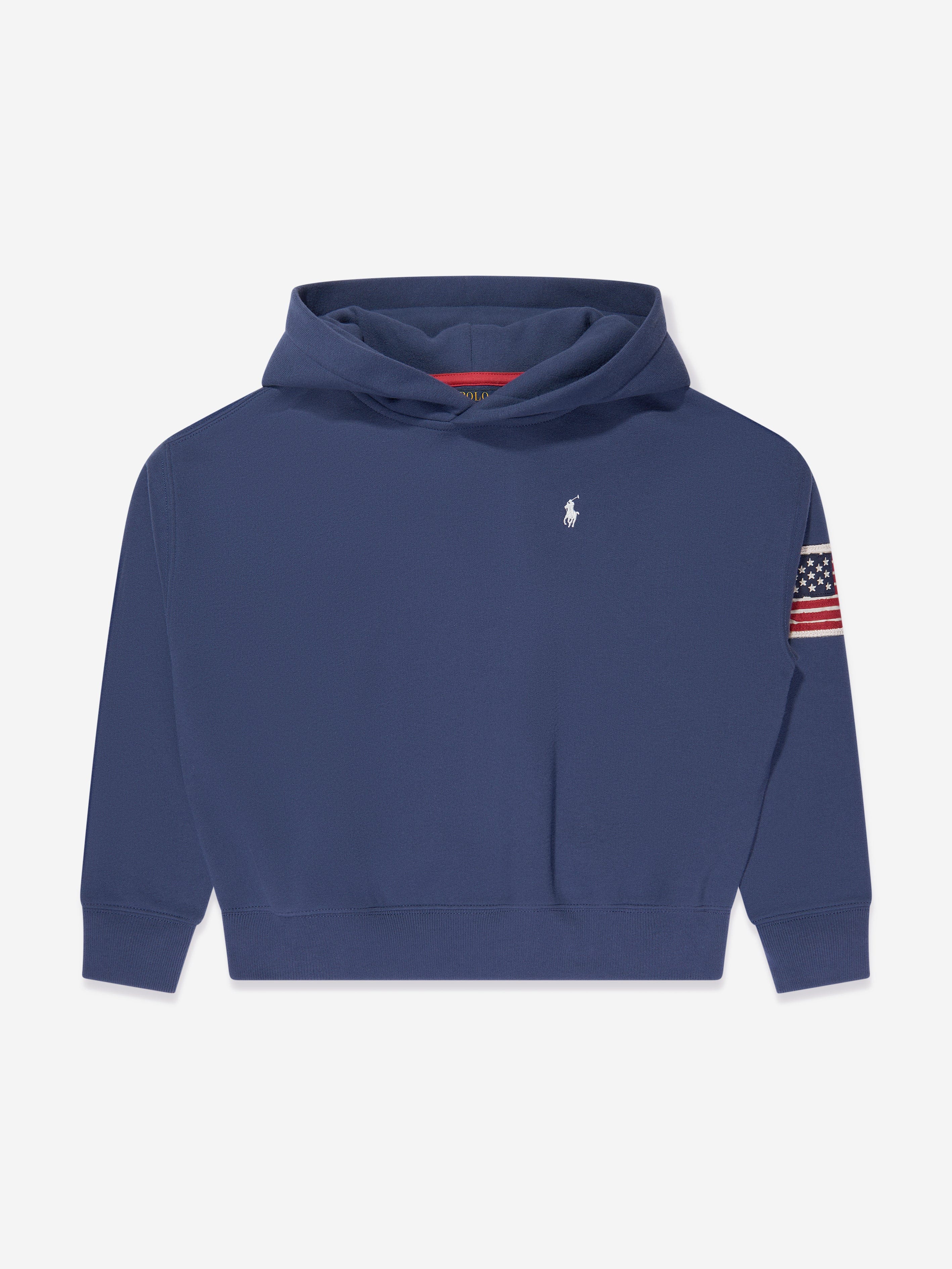 Ralph Lauren Girls Polo Hoodie in Navy Discount Best Place