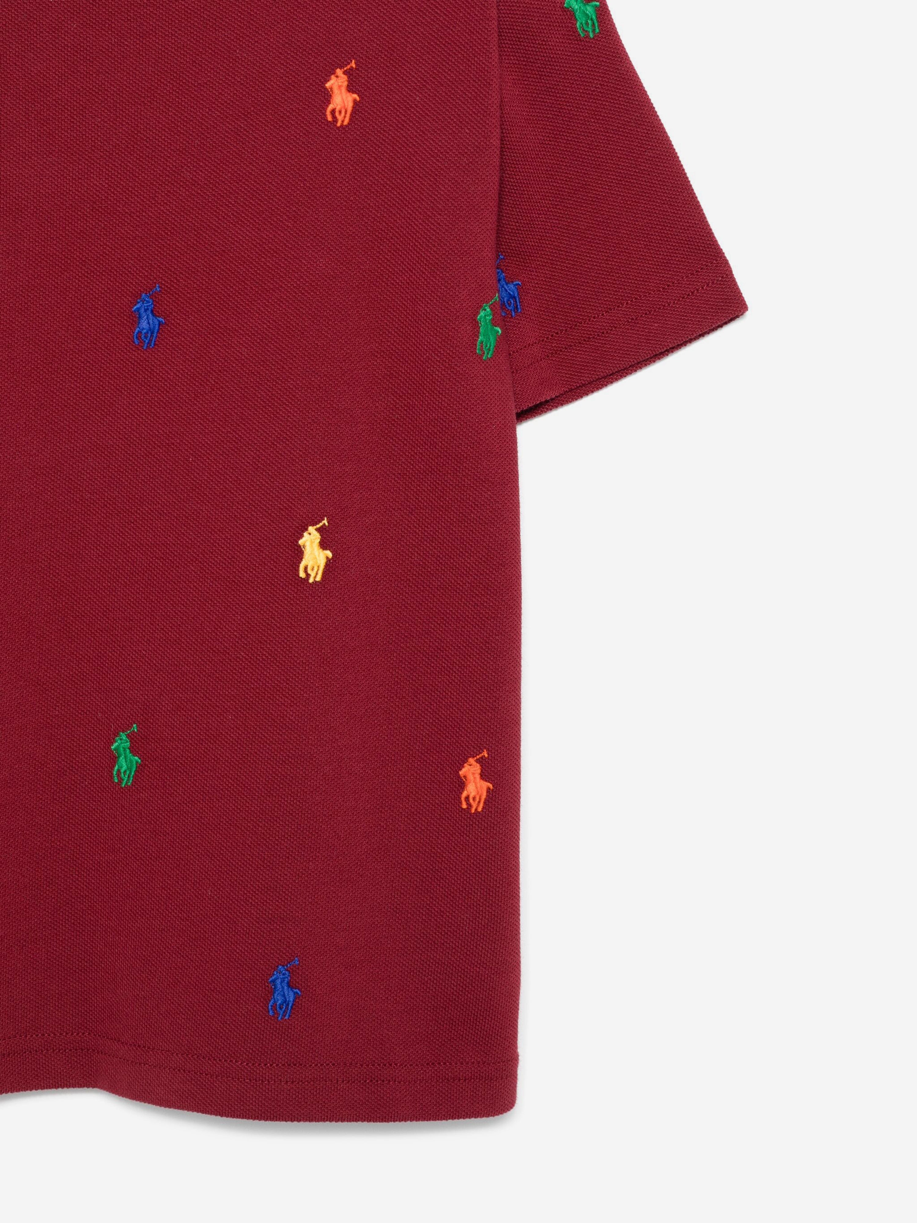 Boys Logo T-Shirt in Red Discount Fashionable