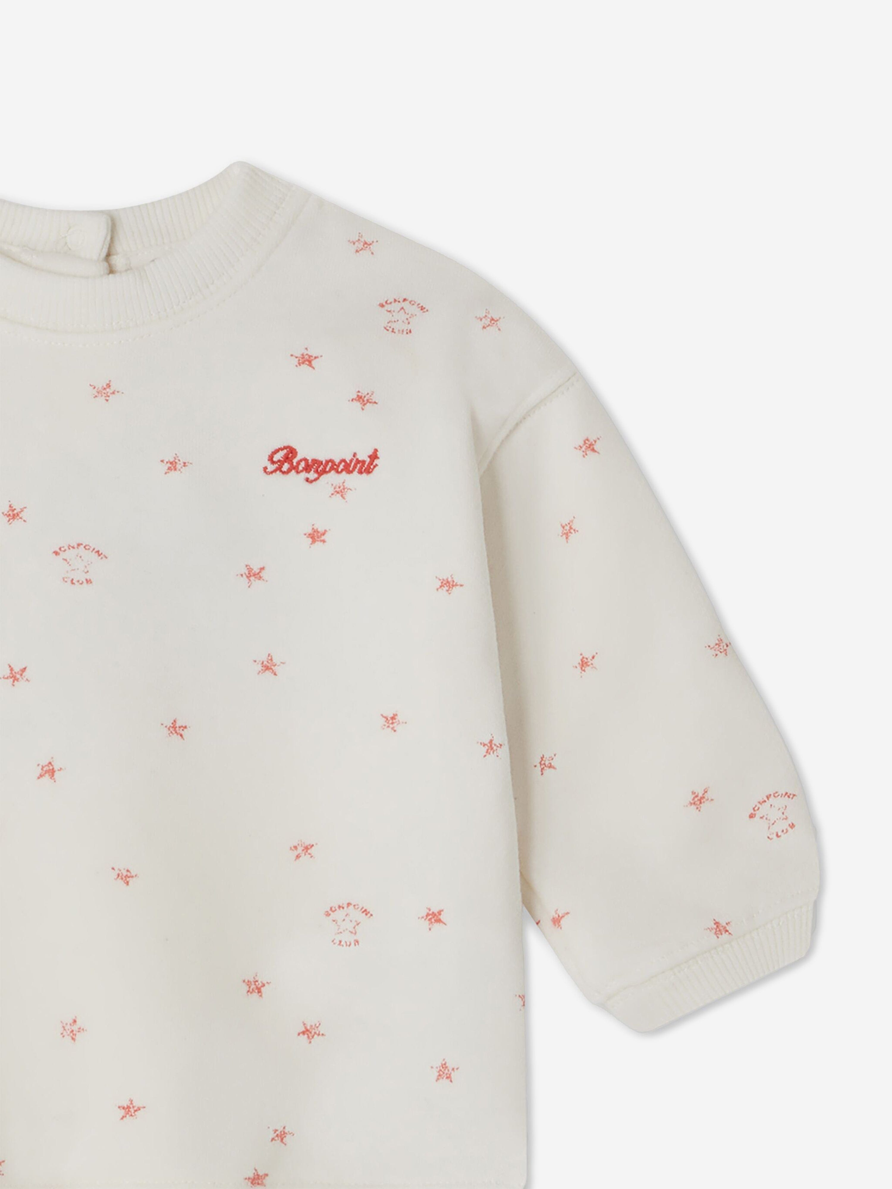 Bonpoint Baby Dady Sweatshirt in Ivory Cheap Sale Sale