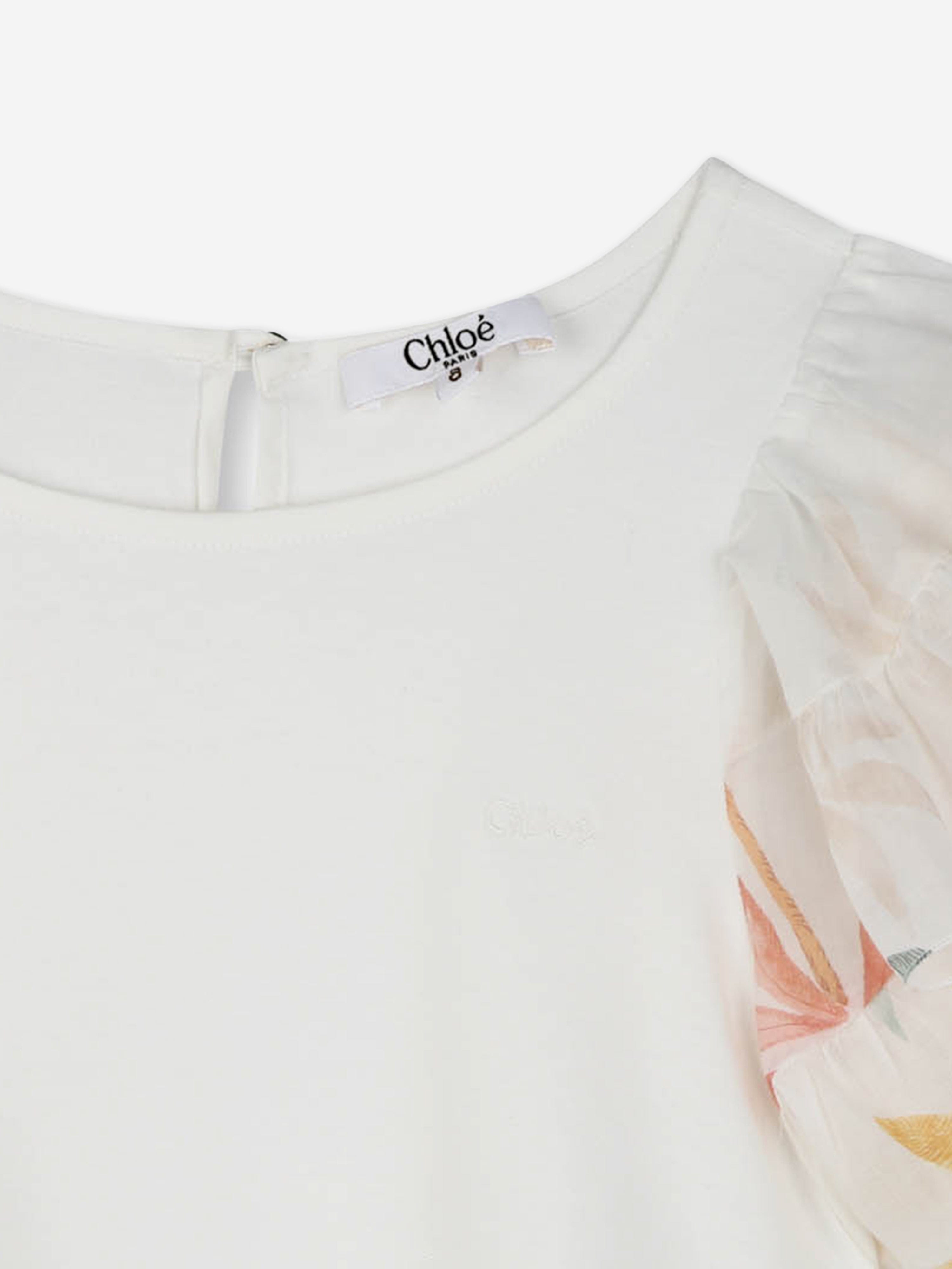 Chlo¨¦ Girls Palm Grove Ruffle Top in Ivory Buy Cheap Genuine