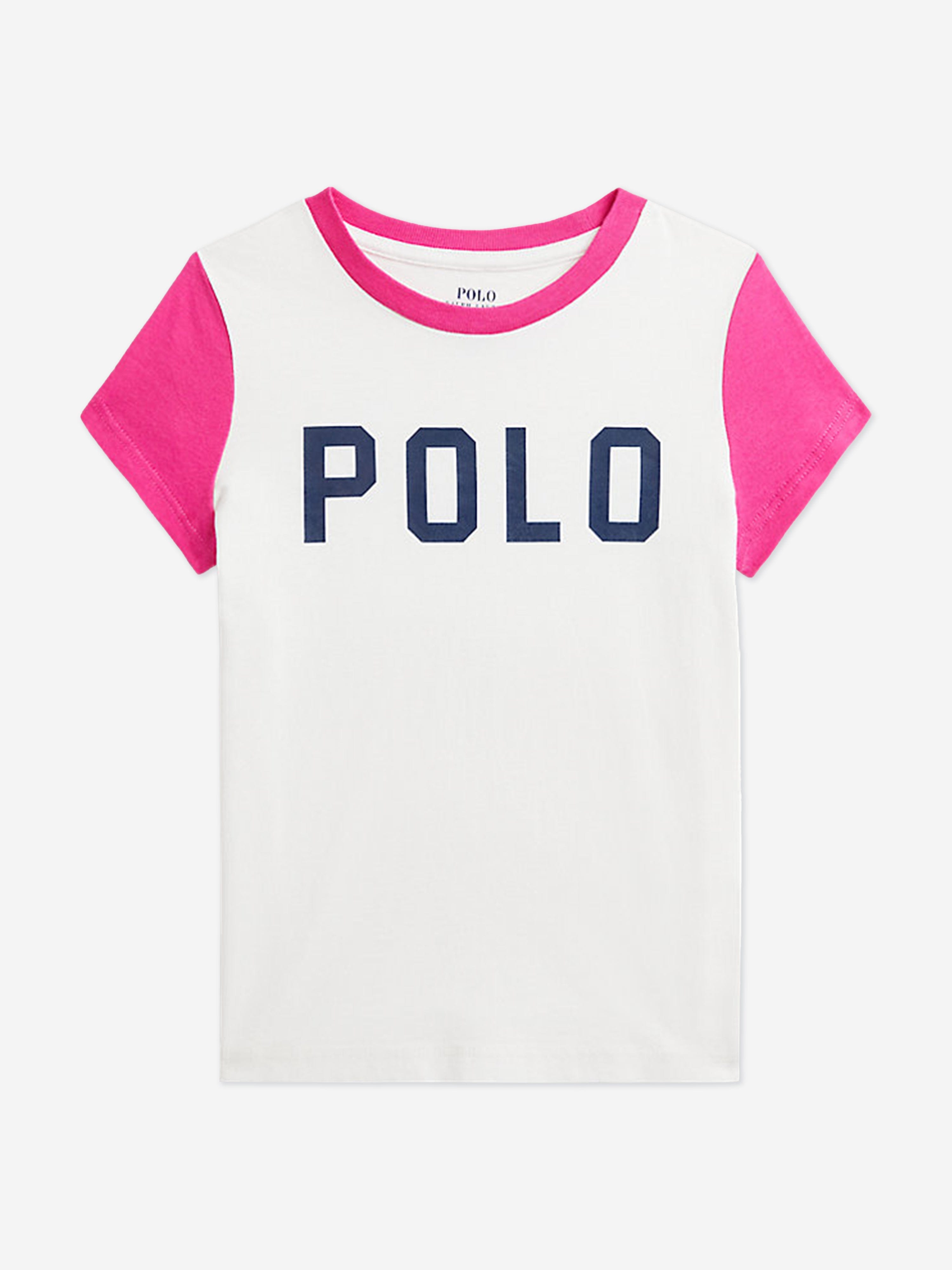 Girls Polo T-Shirt in Pink Extremely Cheap Online