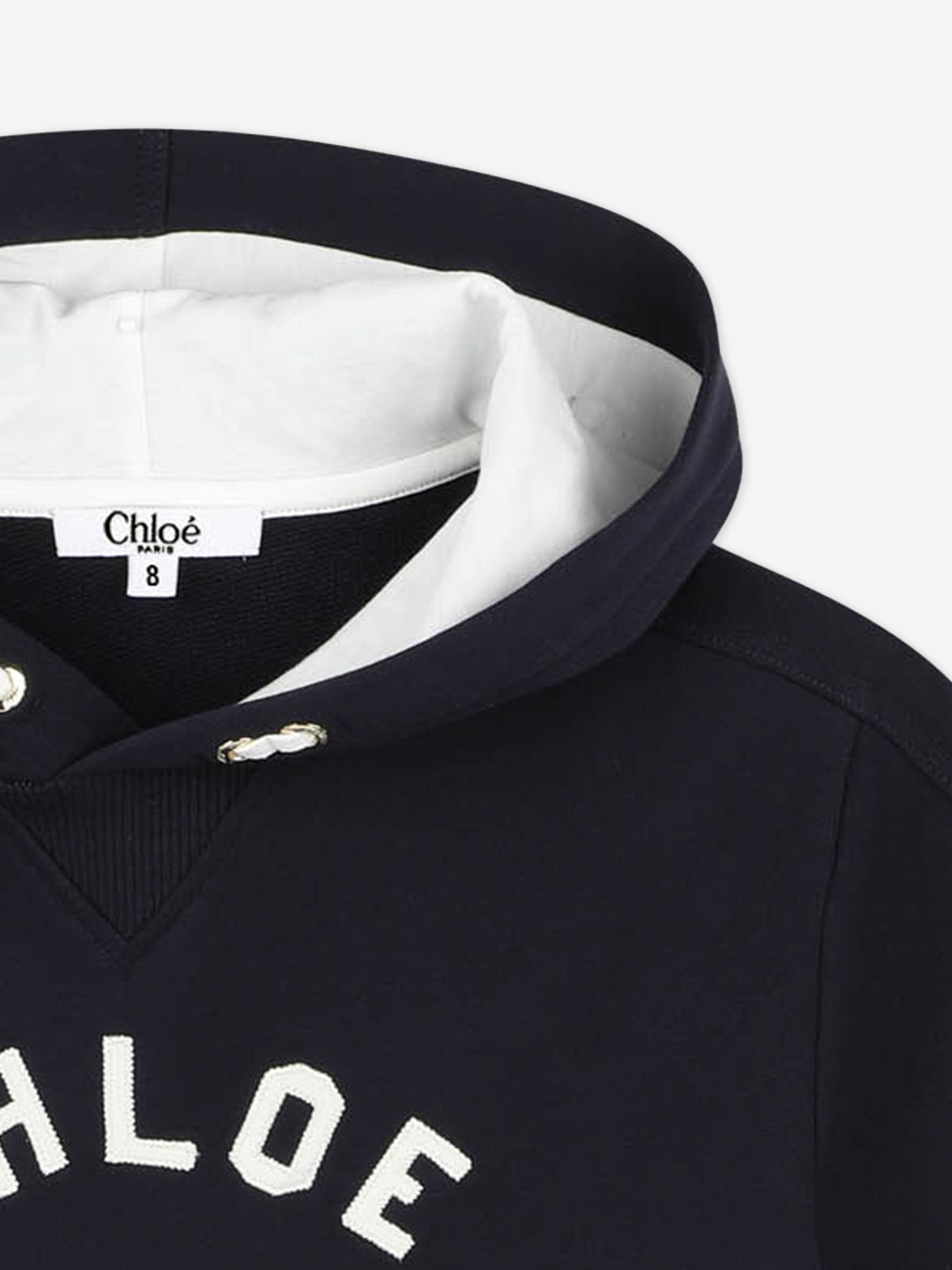Chlo¨¦ Girls Hooded Sweater Dress in Navy With Paypal Online