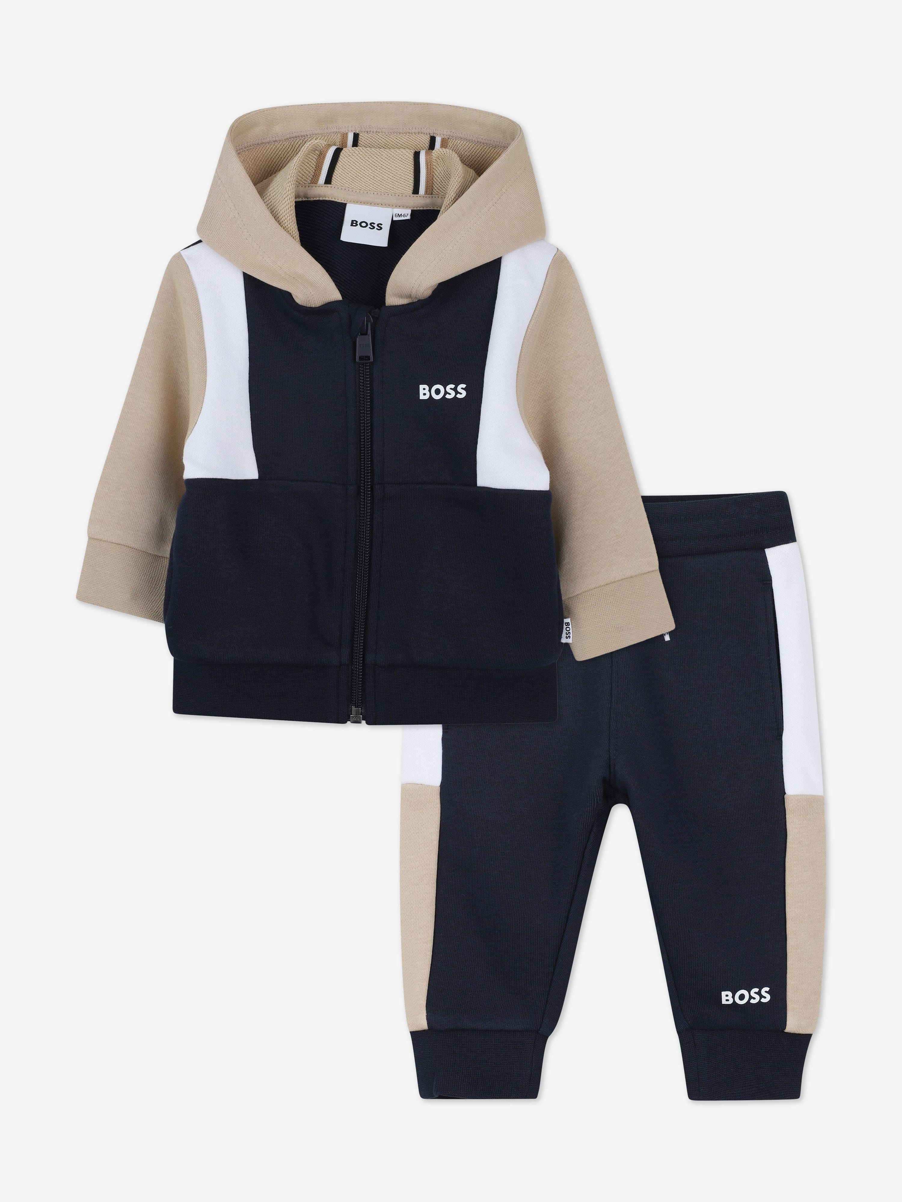 BOSS Baby Boys Colourblock Tracksuit in Navy Footaction Online