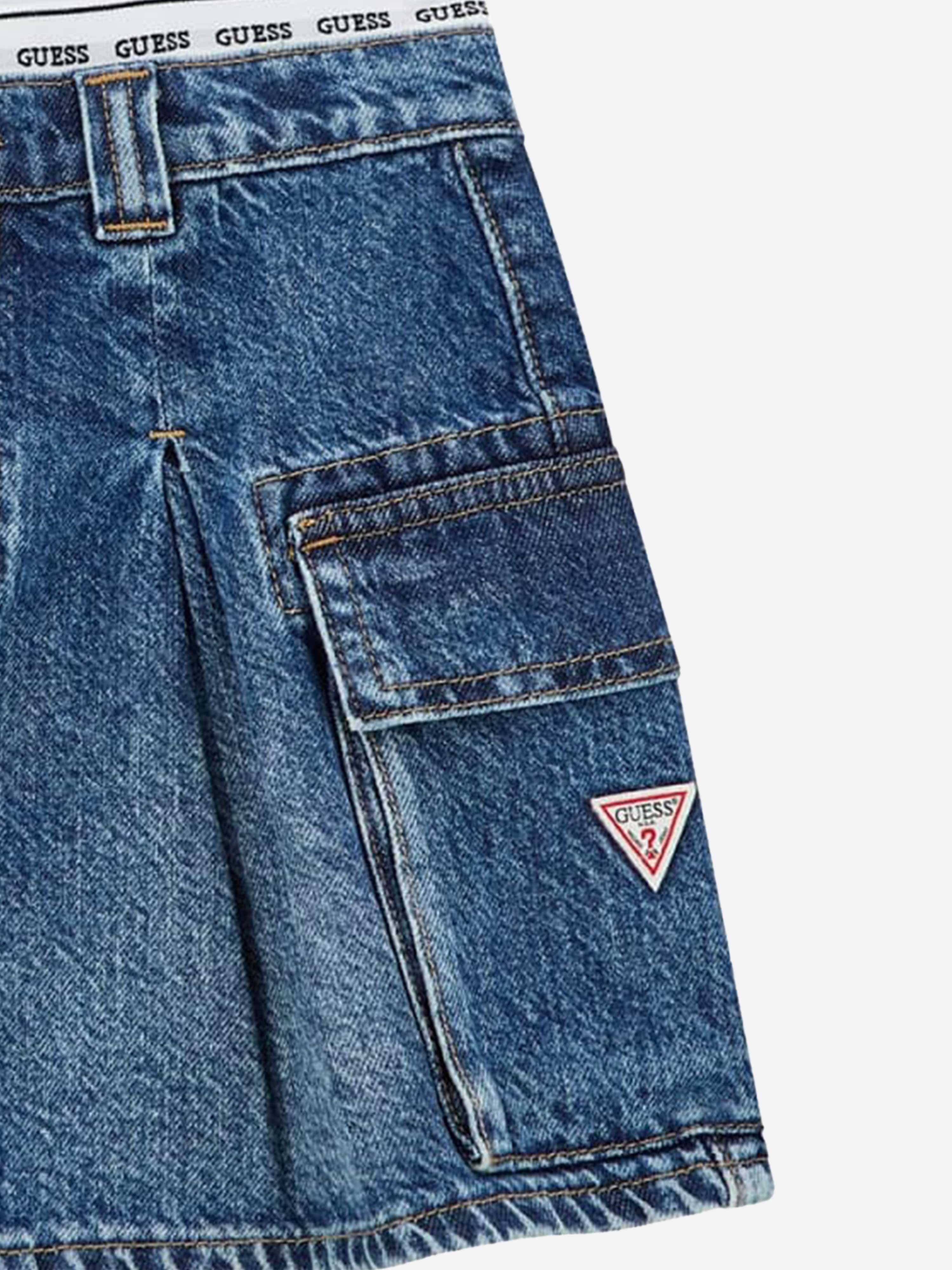 Girls Sporty Denim Skirt in Blue Footlocker Pictures Cheap Online