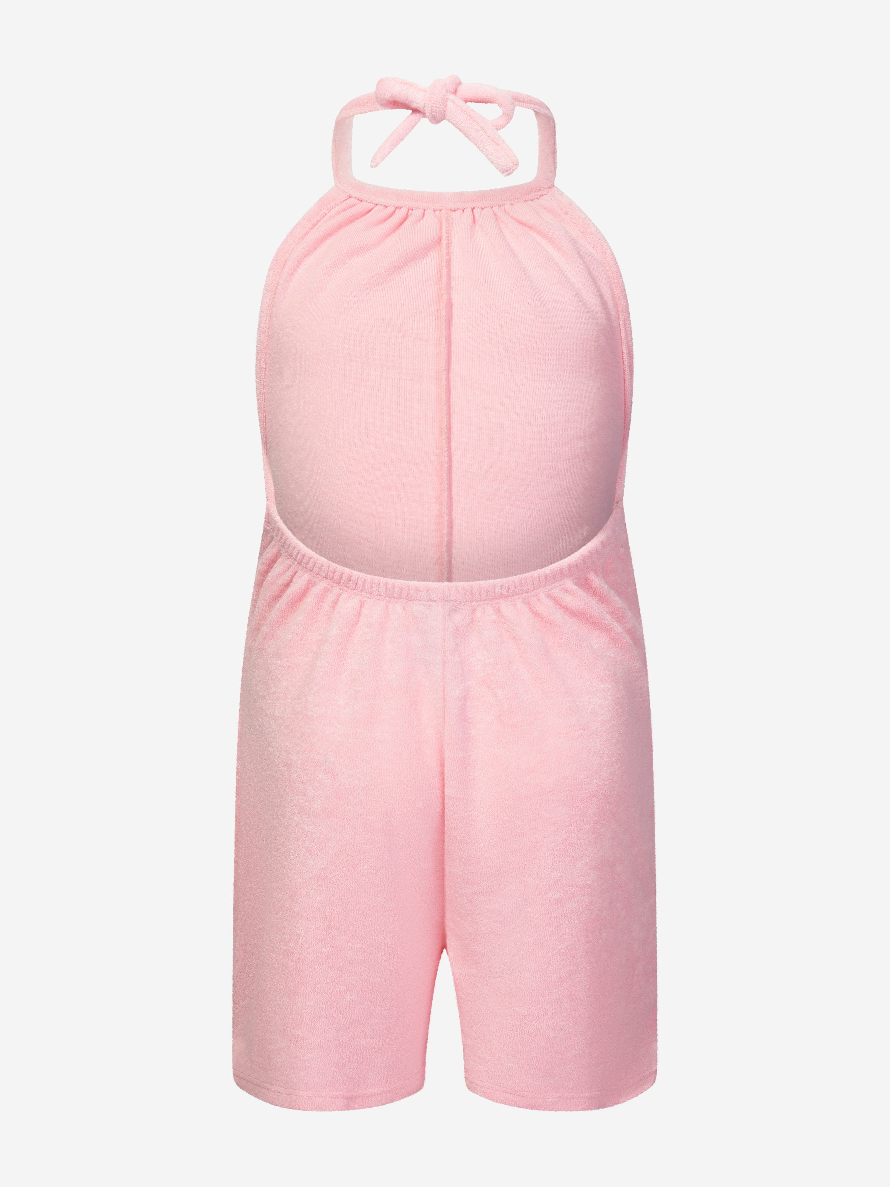 AY by AYLA Girls Towelling Halterneck Romper in Pink Outlet 100% Original