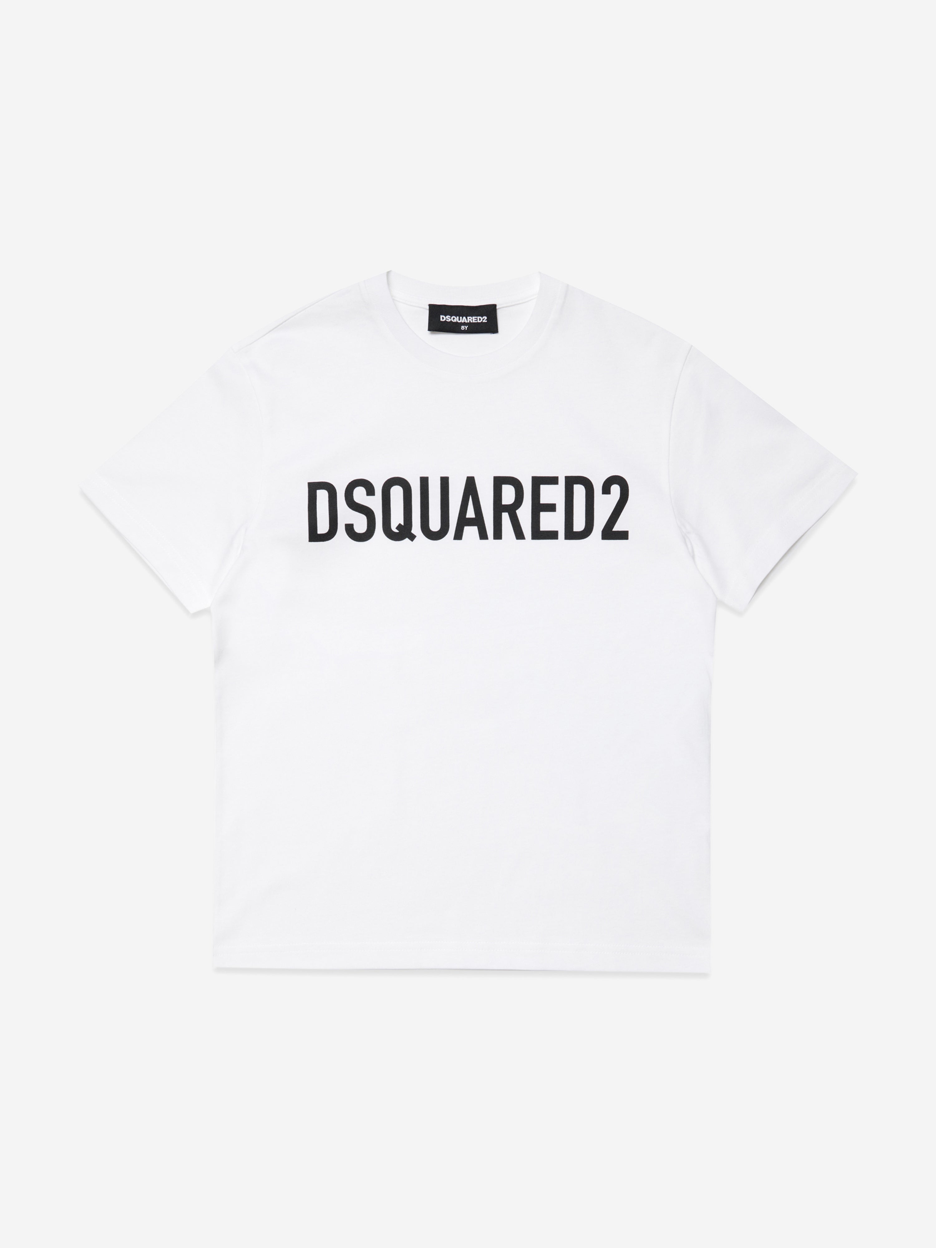 Dsquared2 Kids Logo Print T-Shirt in White Amazon Cheap Online