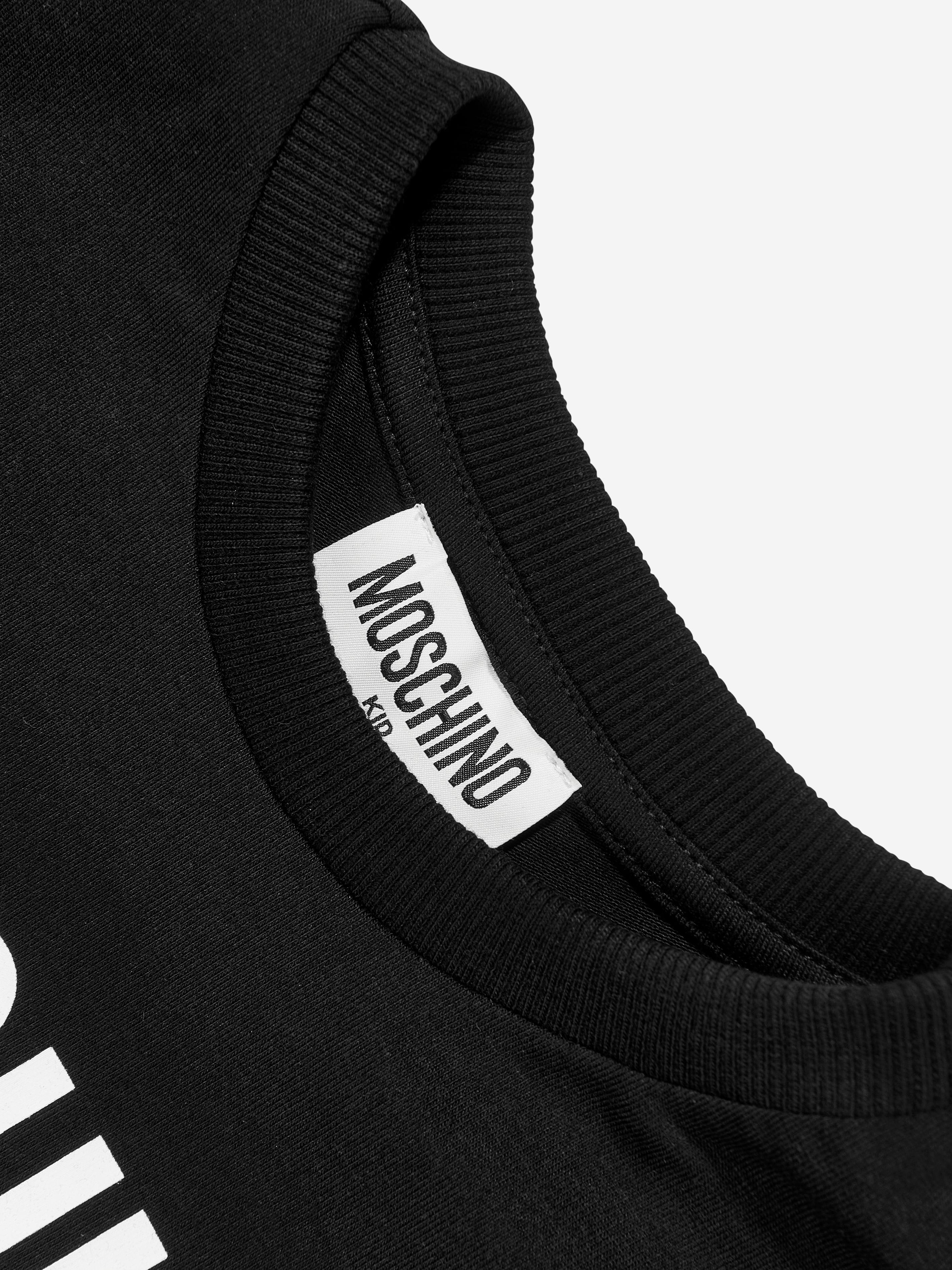 Moschino Kids Logo T-Shirt in Black Browse Cheap Online