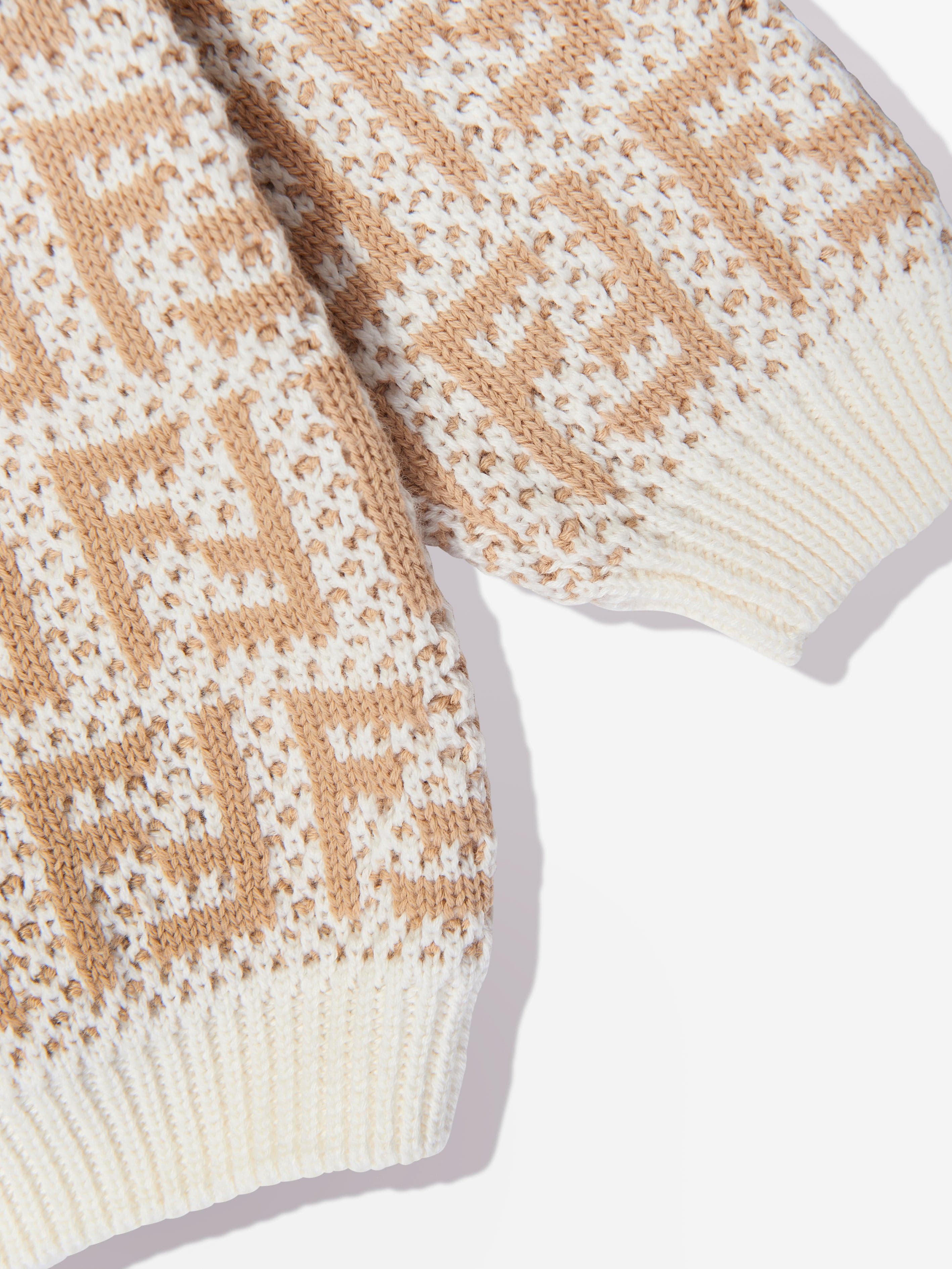 Fendi Baby FF Logo Cardigan in Beige Outlet