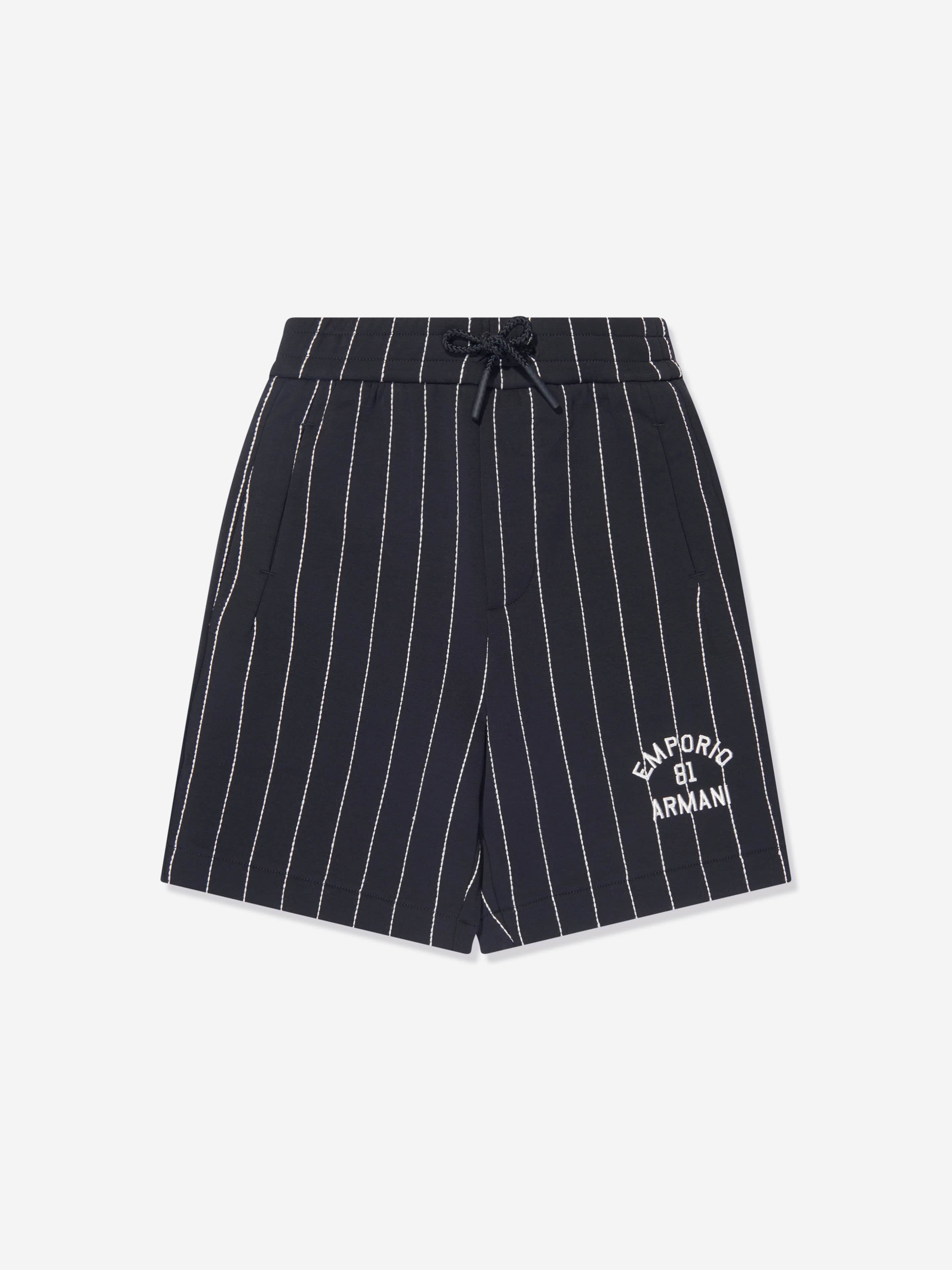 Emporio Armani Boys Striped Shorts In Navy Cheap Sale Visit New