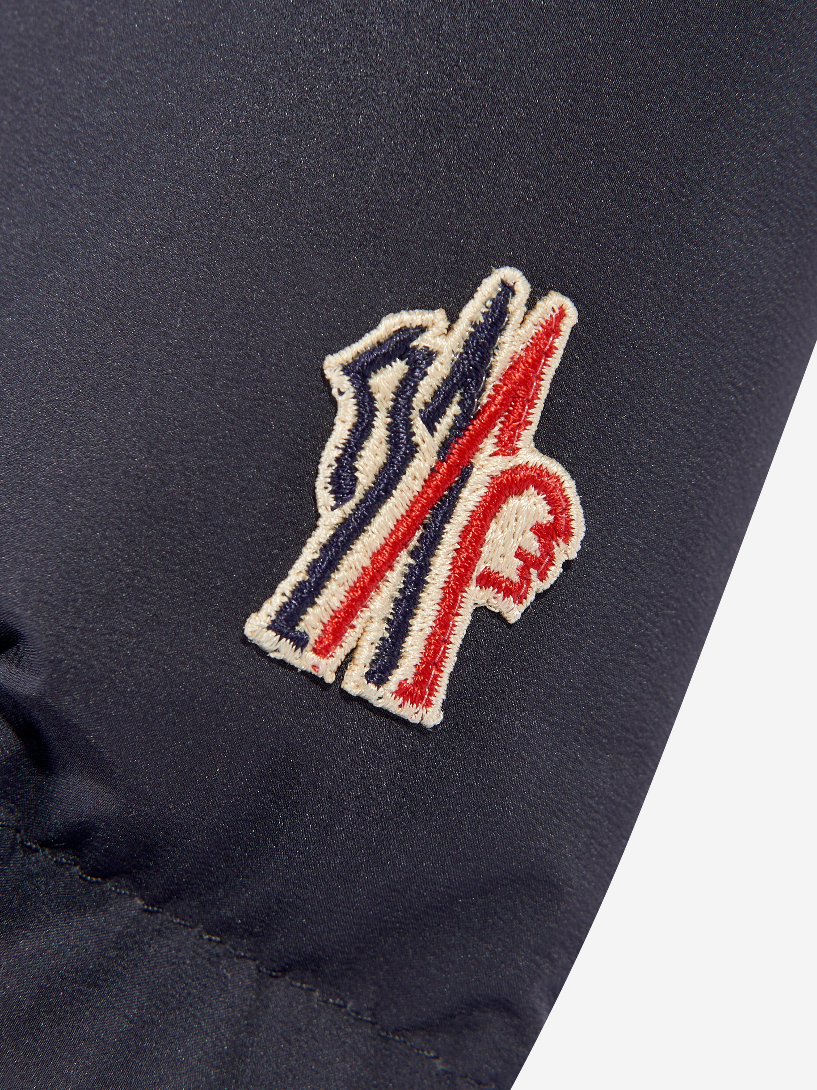 Moncler Enfant Boys Grenoble Down Padded Zinal Jacket in Navy Discount Low Cost