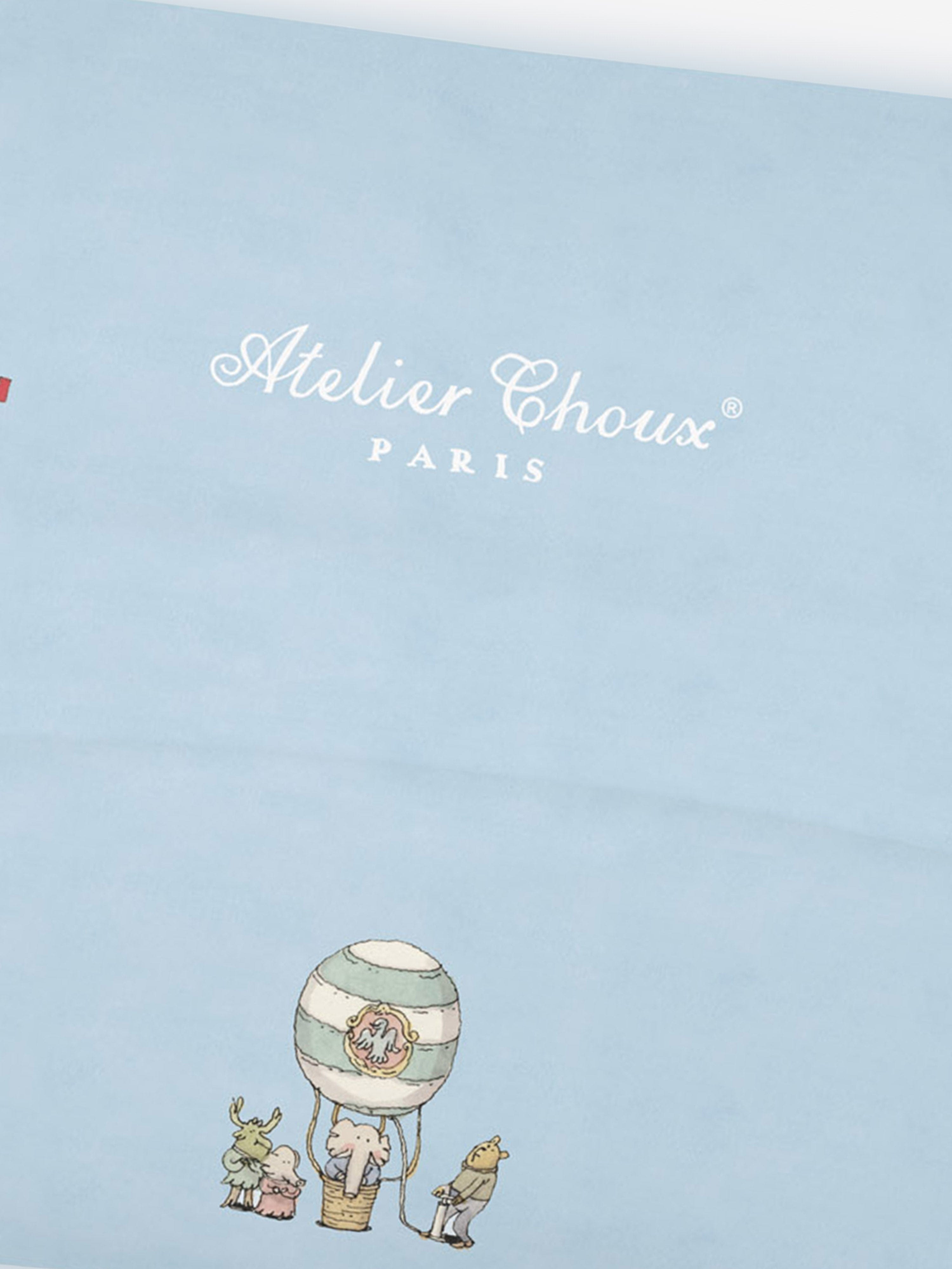Atelier Choux Baby Satin Paris Pillow Cover Paris in Blue (40cm) Free Shipping Browse