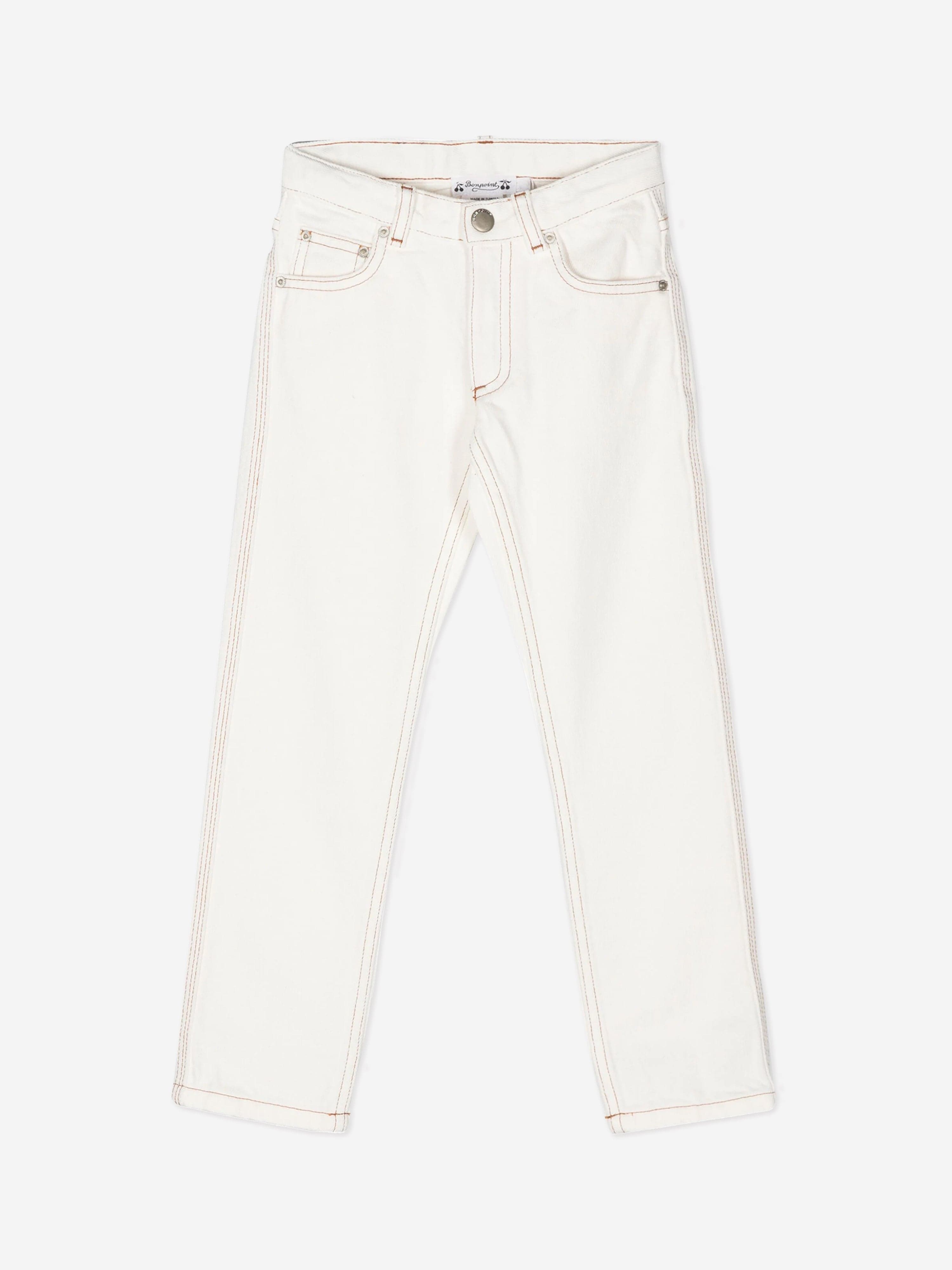 Bonpoint Boys Dewey Trousers in White Marketable Online