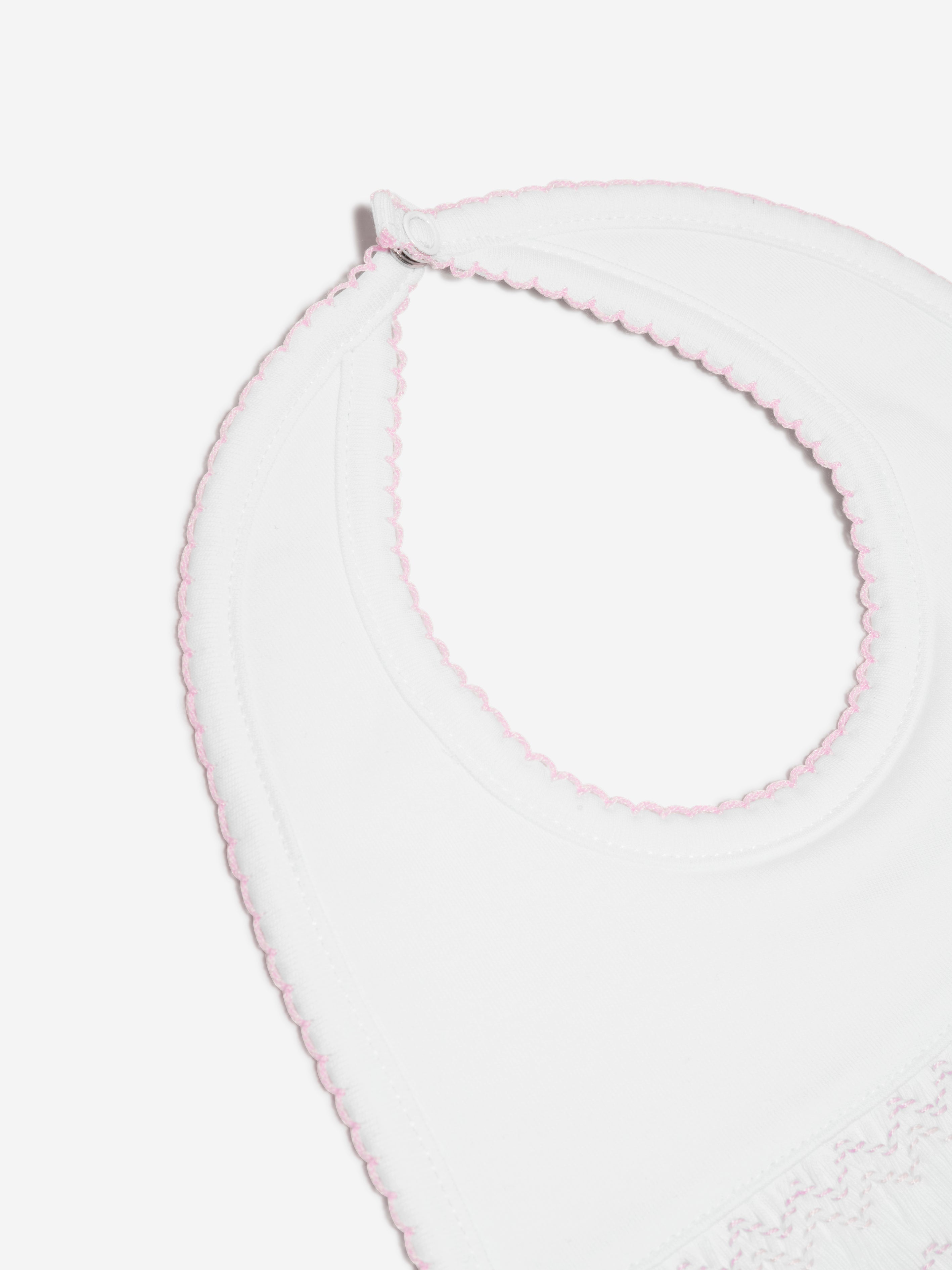 Magnolia Baby Baby Girls Smocked Bib in White Good Selling Cheap Pice