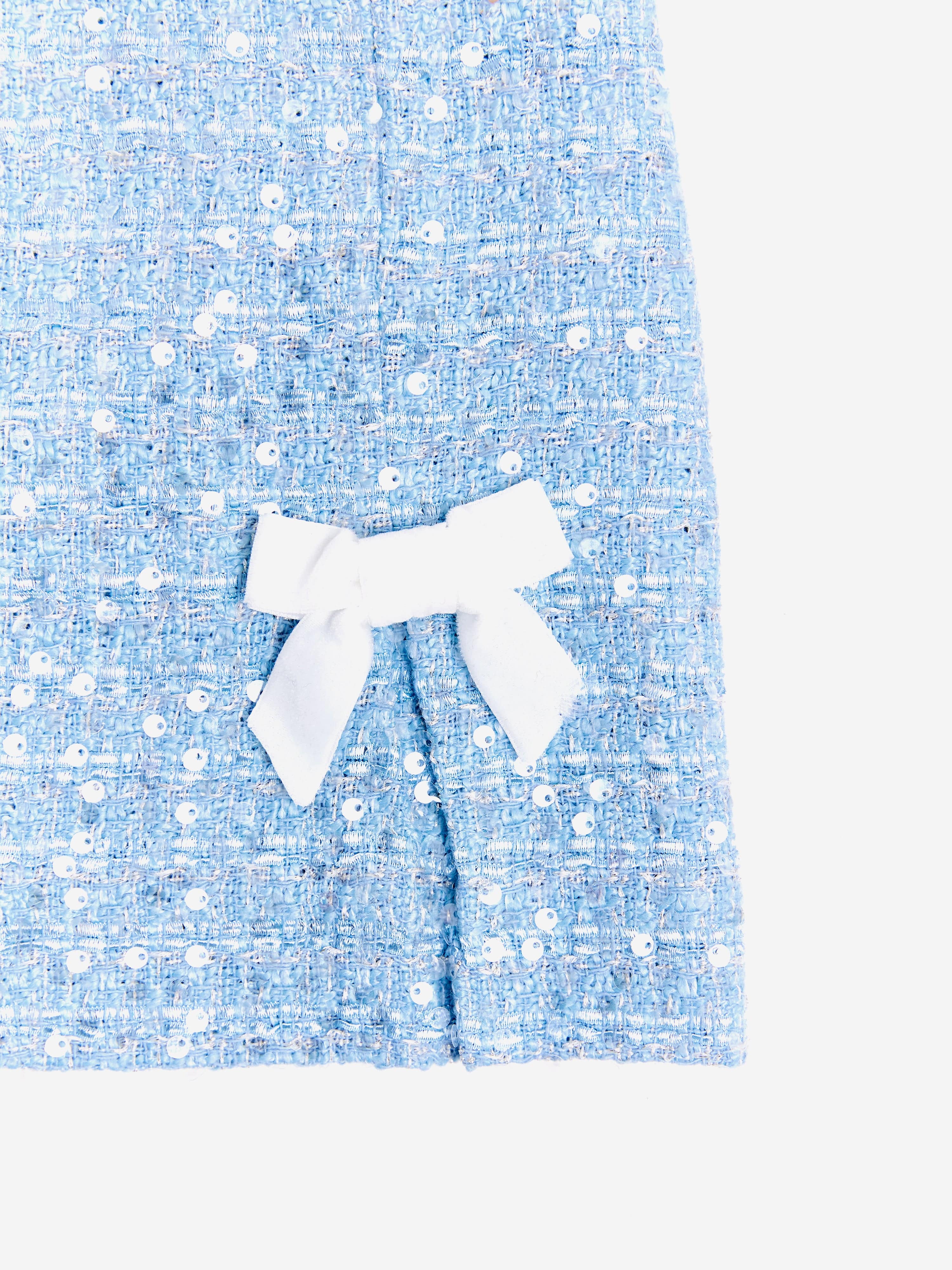 BCBG Girls Tweed Pencil Skirt in Blue Visit New For Sale