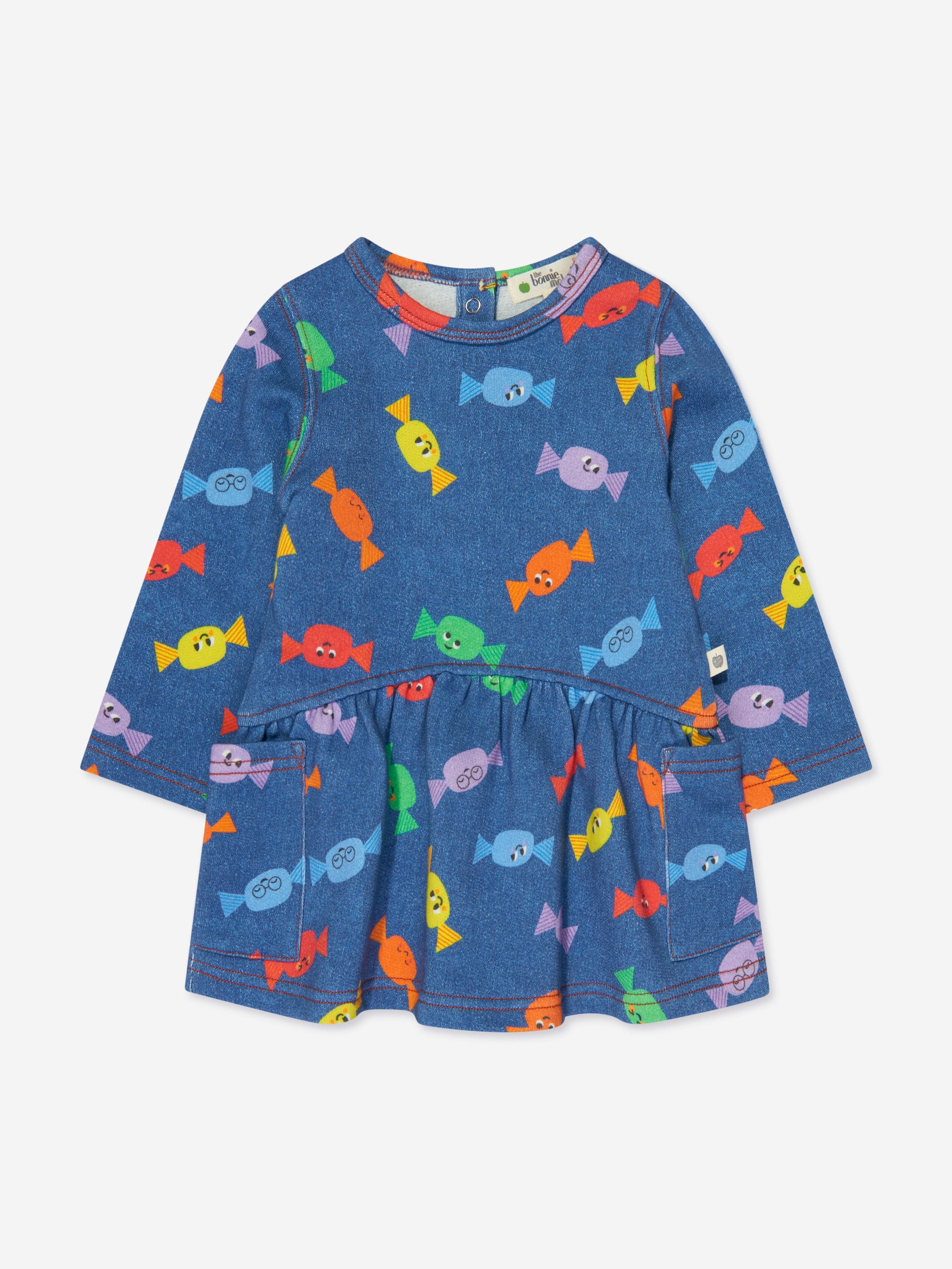 The Bonnie Mob Girls Sweetie Denin Dress in Blue Sale Browse
