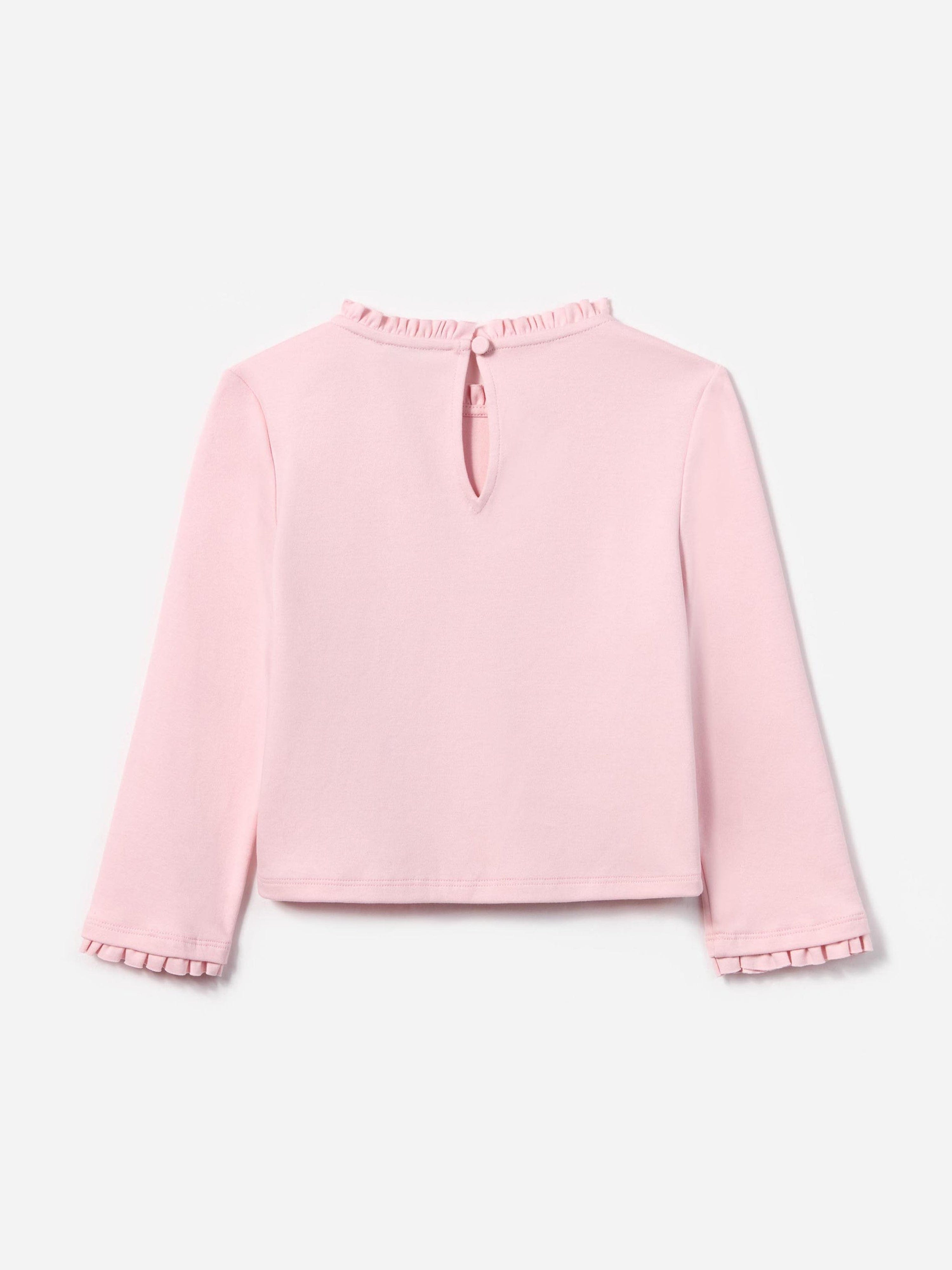 Girls Jersey Ruffle Heart Top in Pink Reliable Sale Online