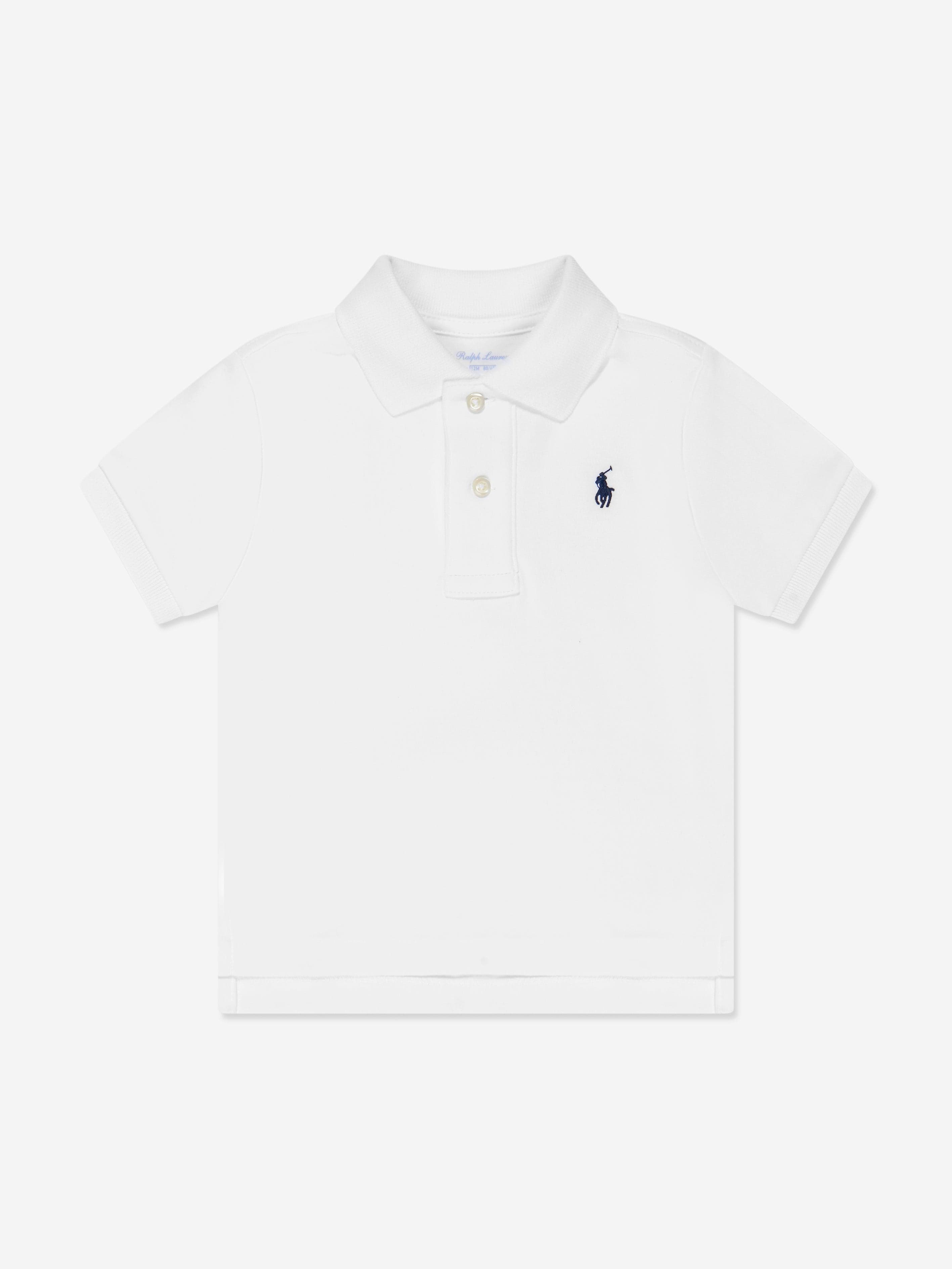 Ralph Lauren Baby Boys Logo Polo Shirt in White Free Shipping Wholesale Pice