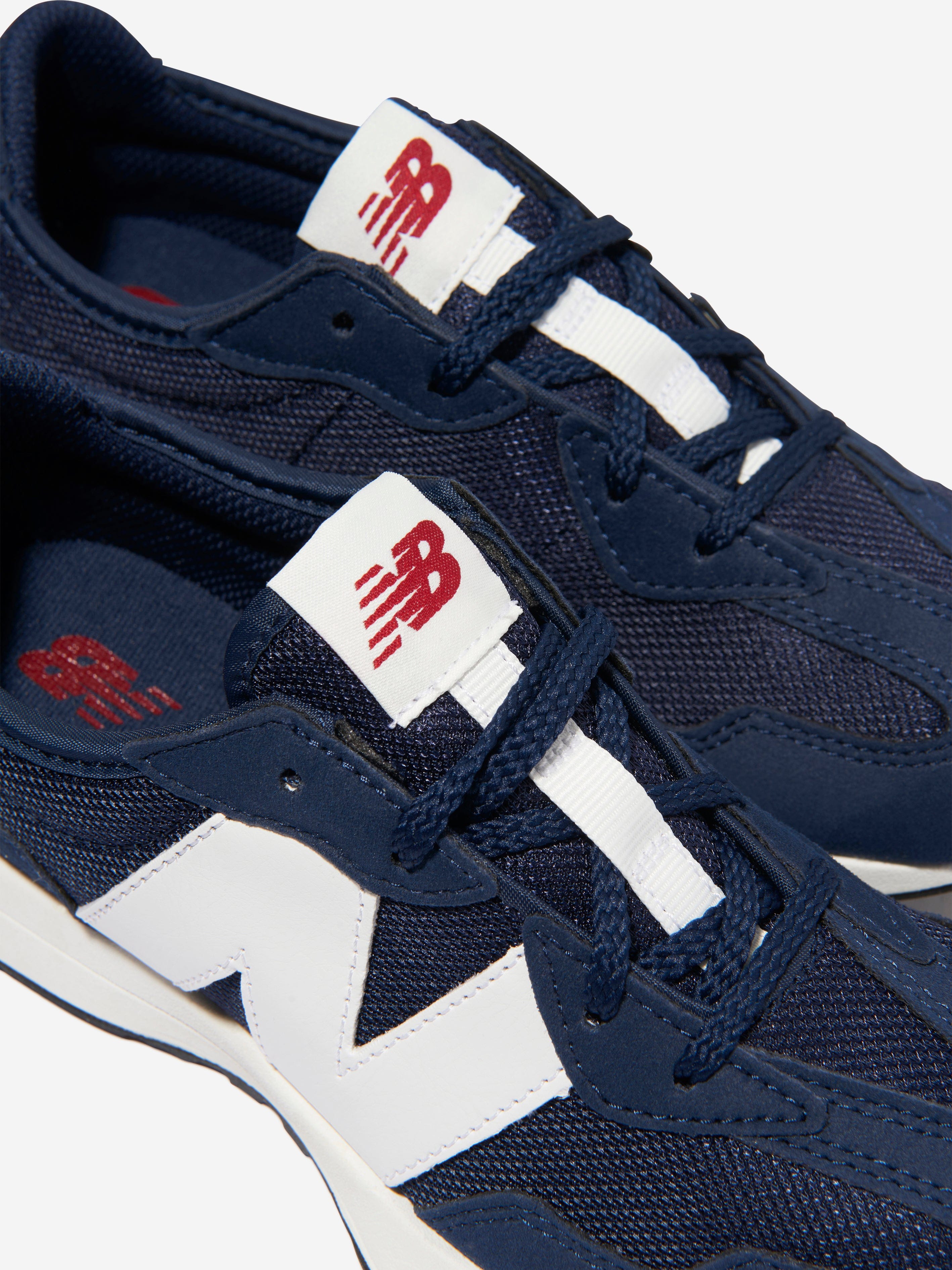 New Balance Kids 327 Lace Up Logo Trainers in Blue Sale Best Seller