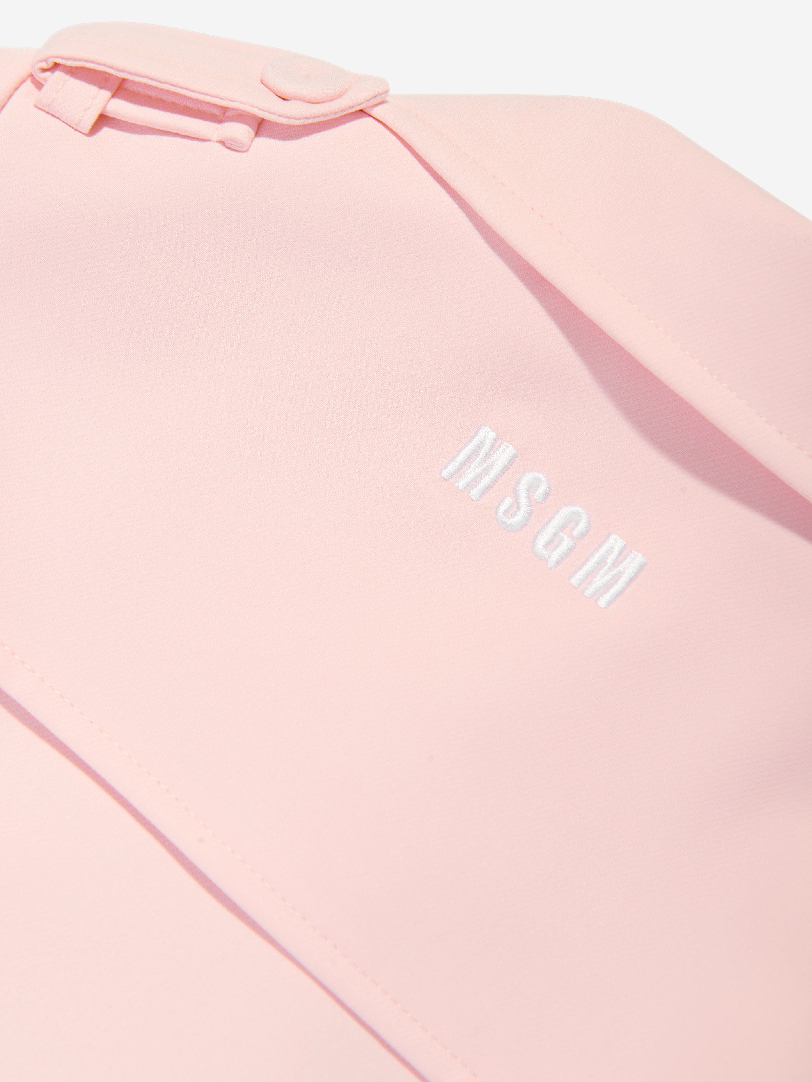 MSGM Girls Technical Fabric Jacket in Pink Online Cheap Quality