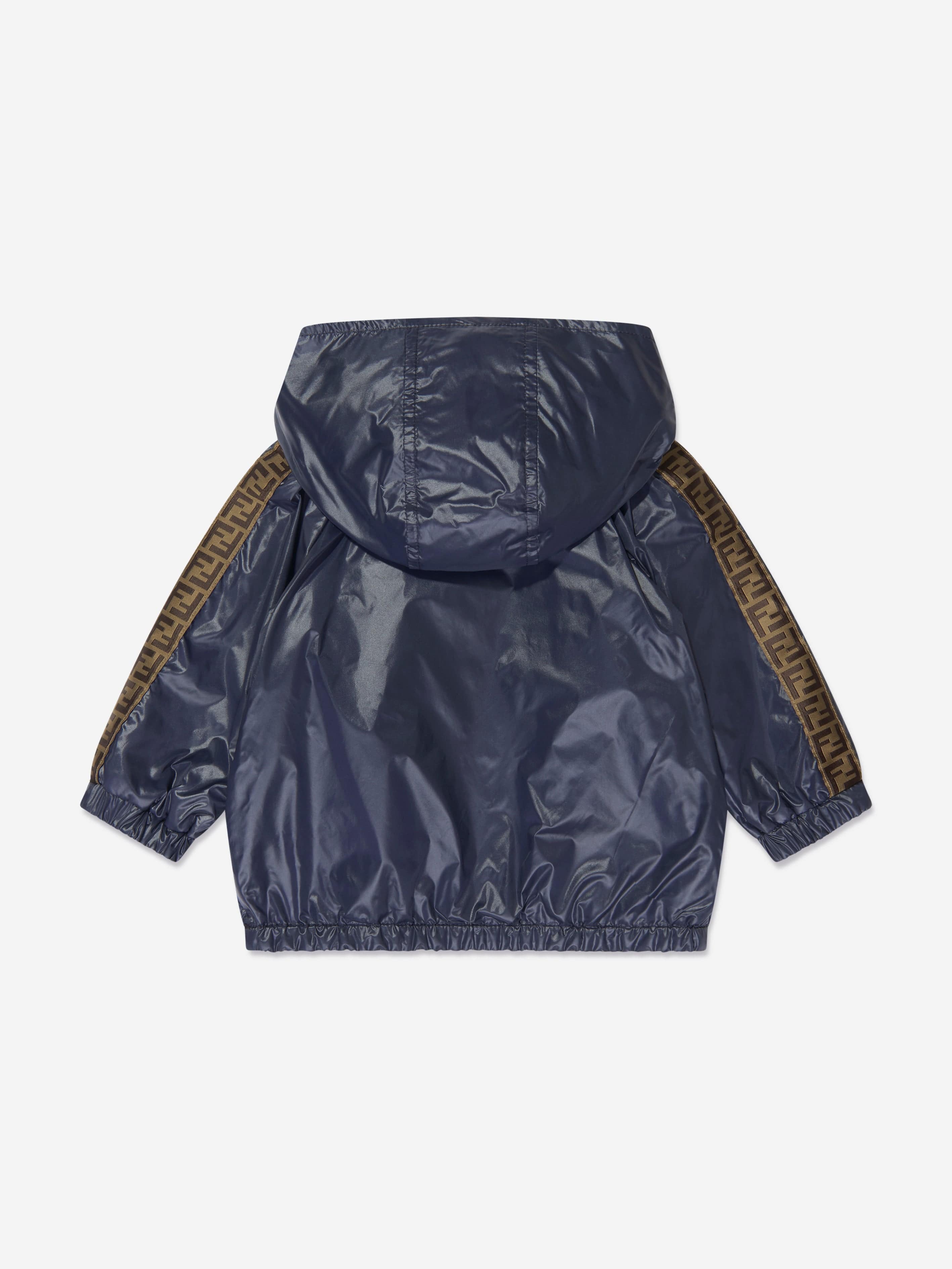 Fendi Baby Boys Reversible FF K-Way Jacket in Blue Cheap Pice Low Shipping Fee