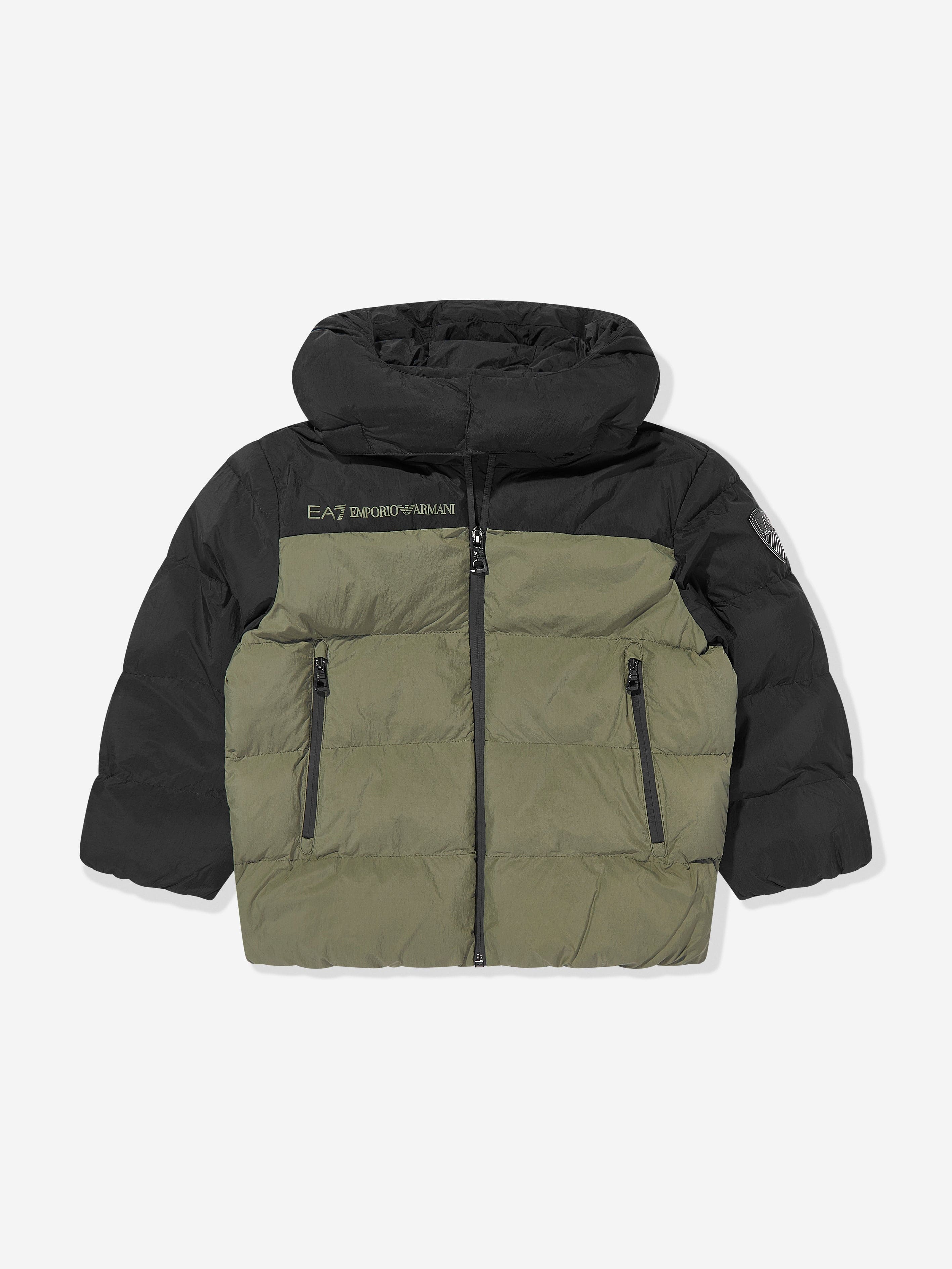 EA7 Emporio Armani Boys Puffer Jacket in Green Best Seller