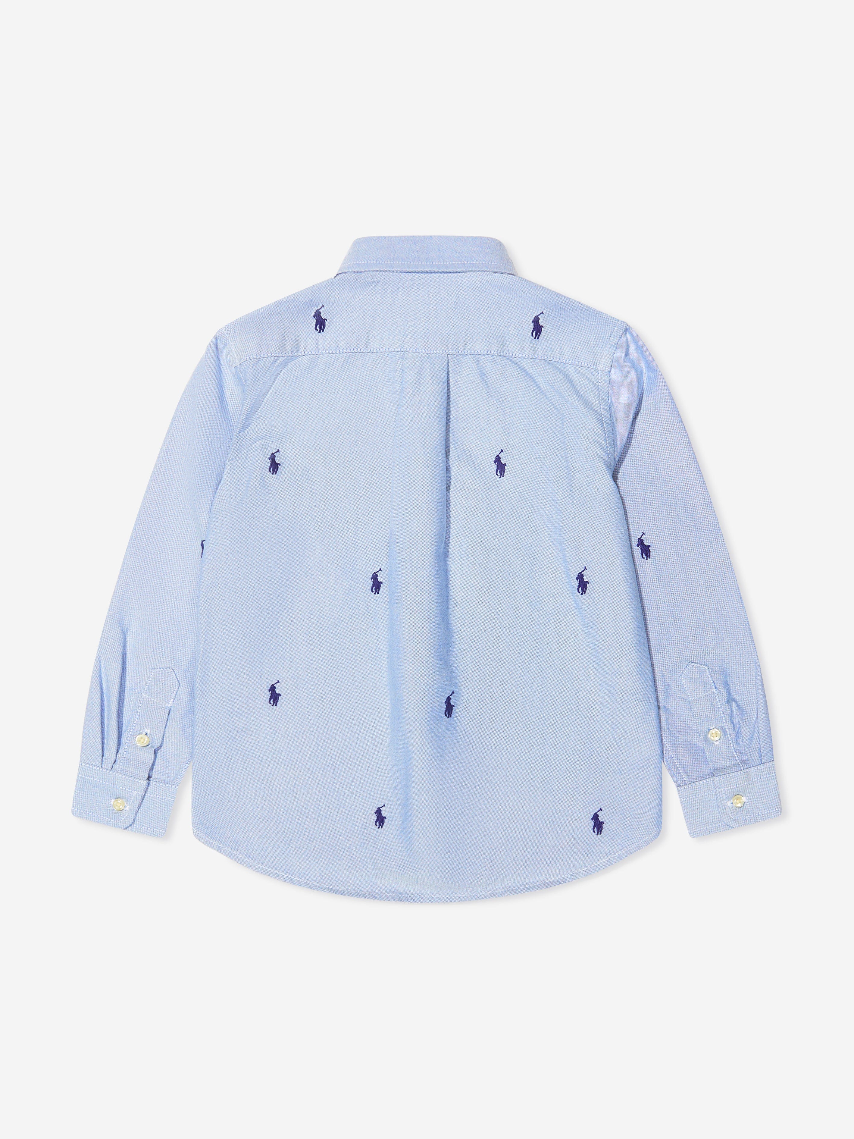 Ralph Lauren Boys Logo Shirt in Blue Where To Buy Low Pice